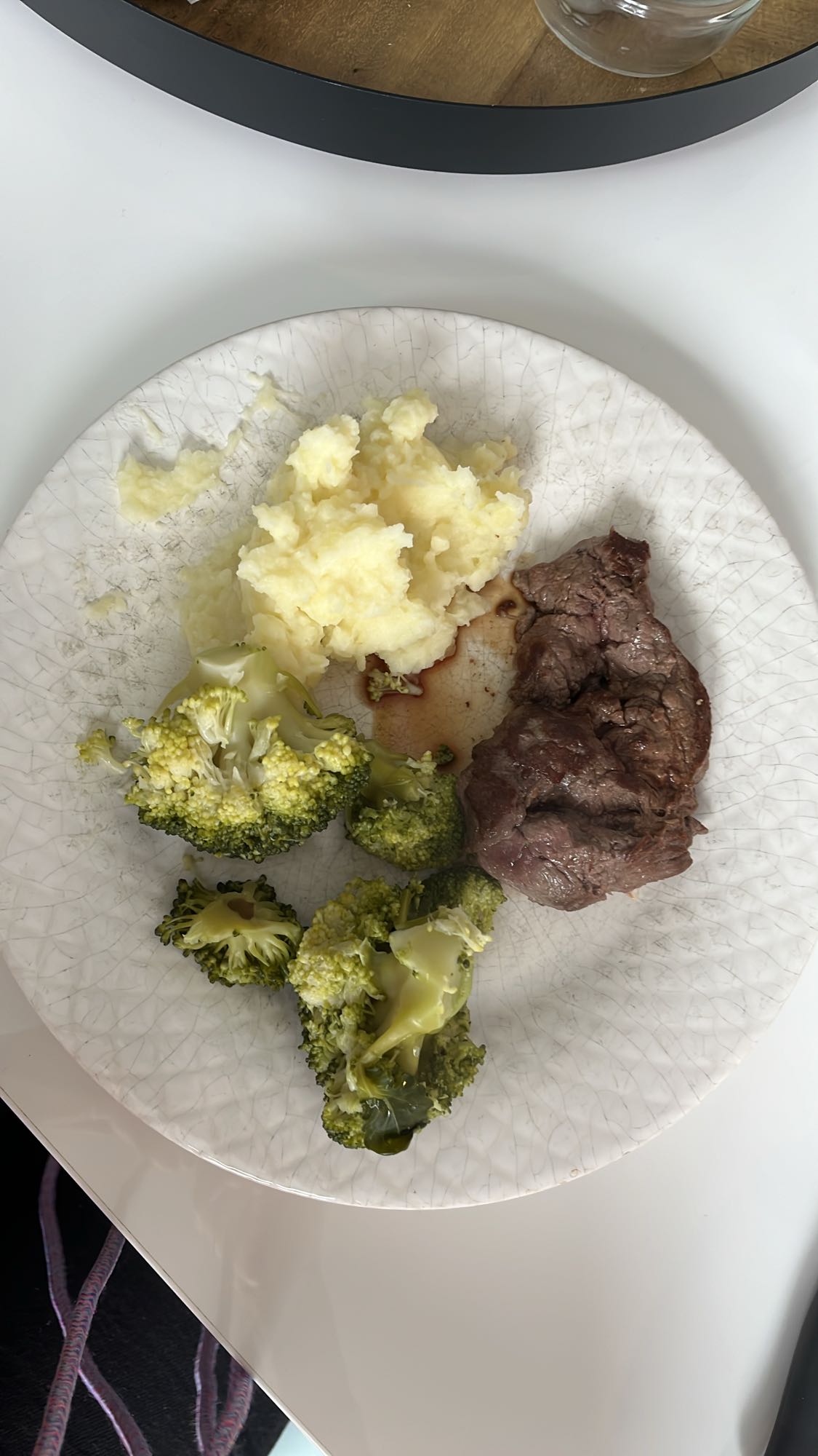 Boeuf, purée, brocoli