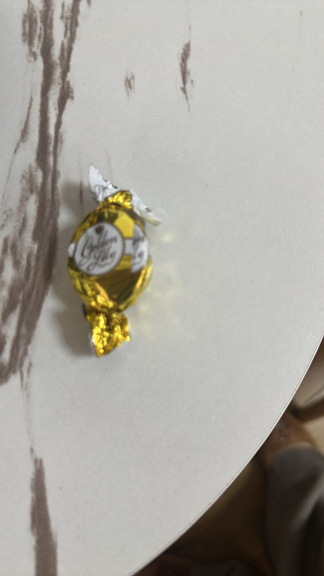 Golden chocolate candy