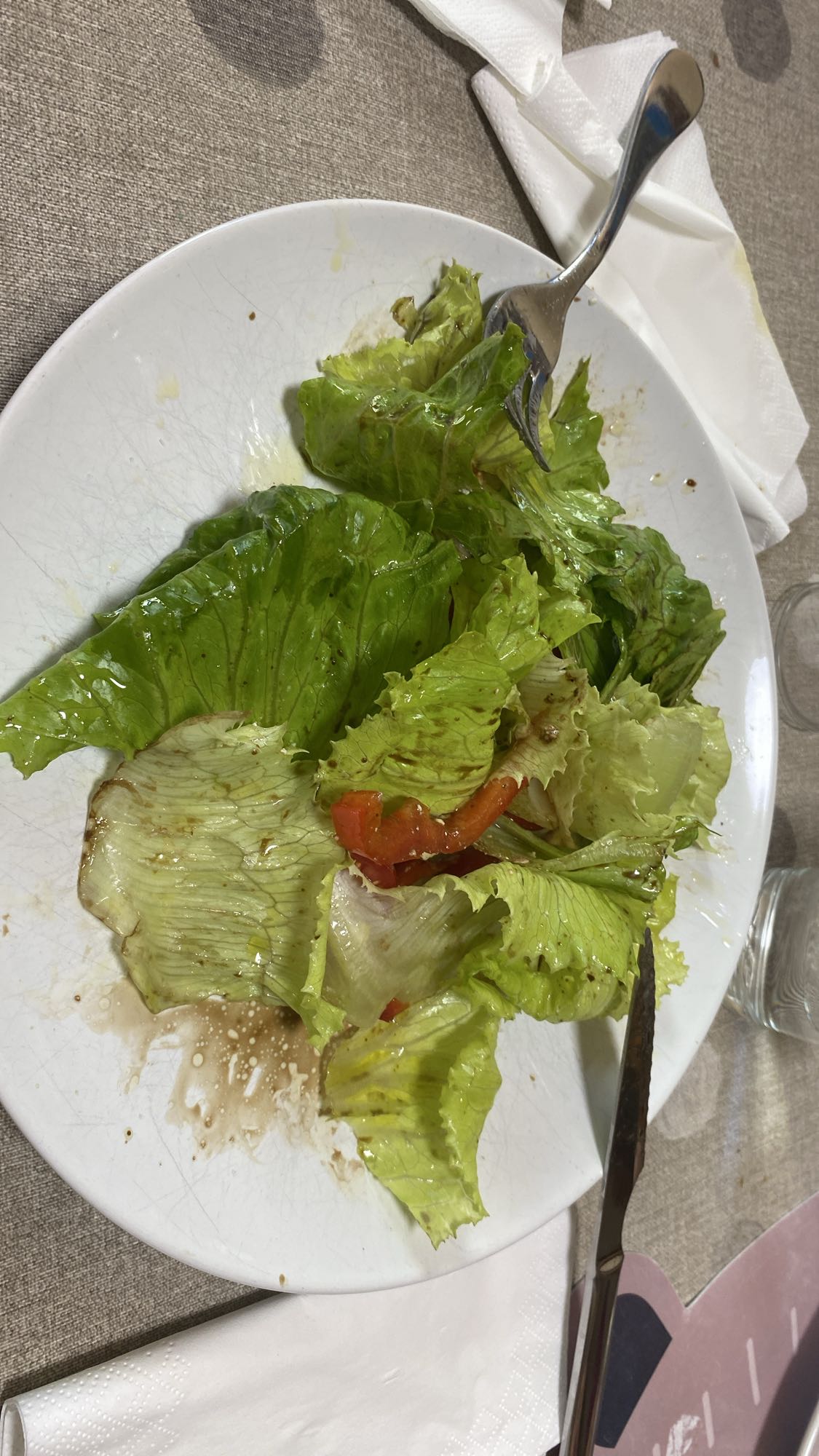 ensalada simple de lechuga