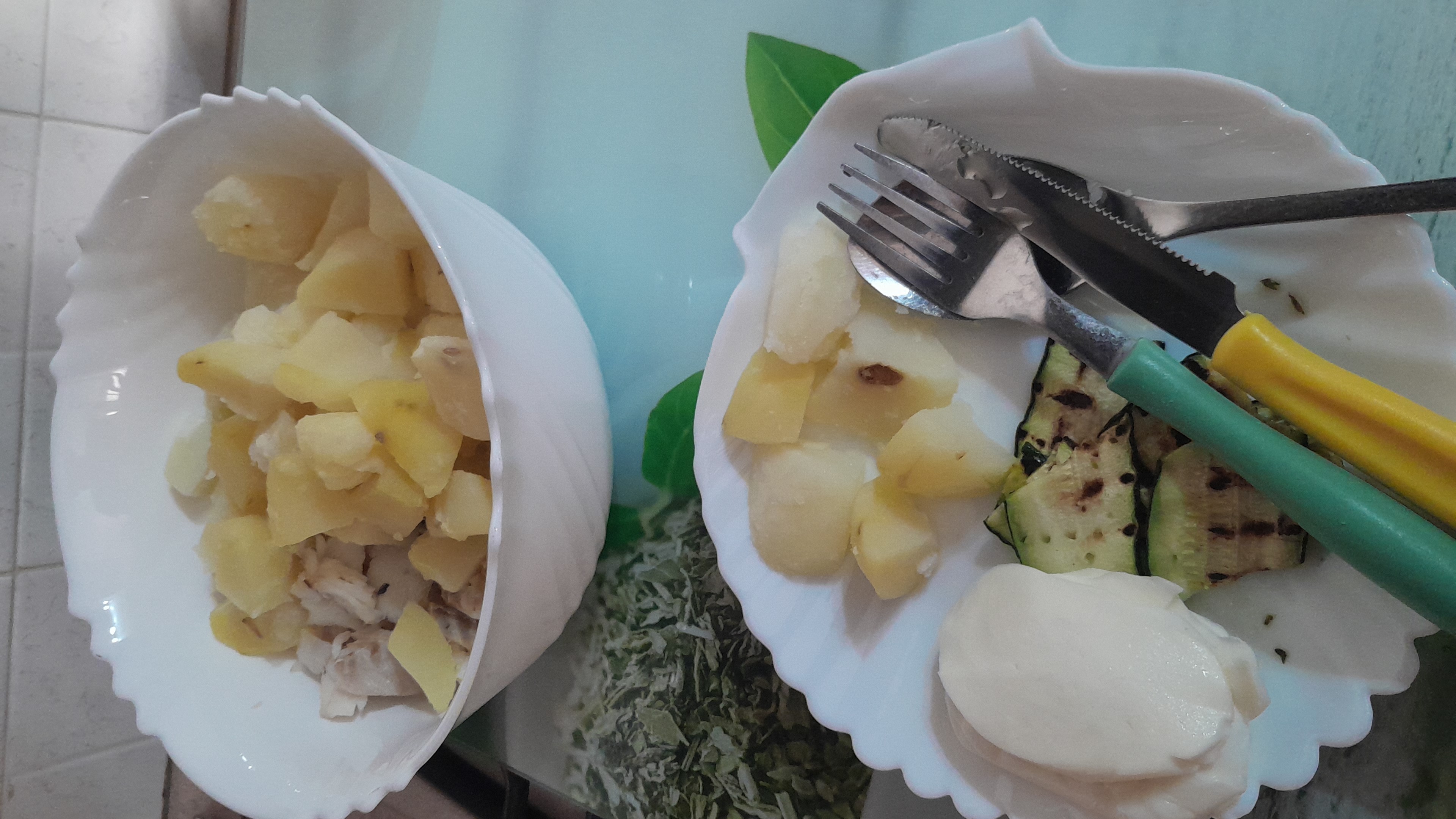 Potato, Zucchini, Cheese Plate