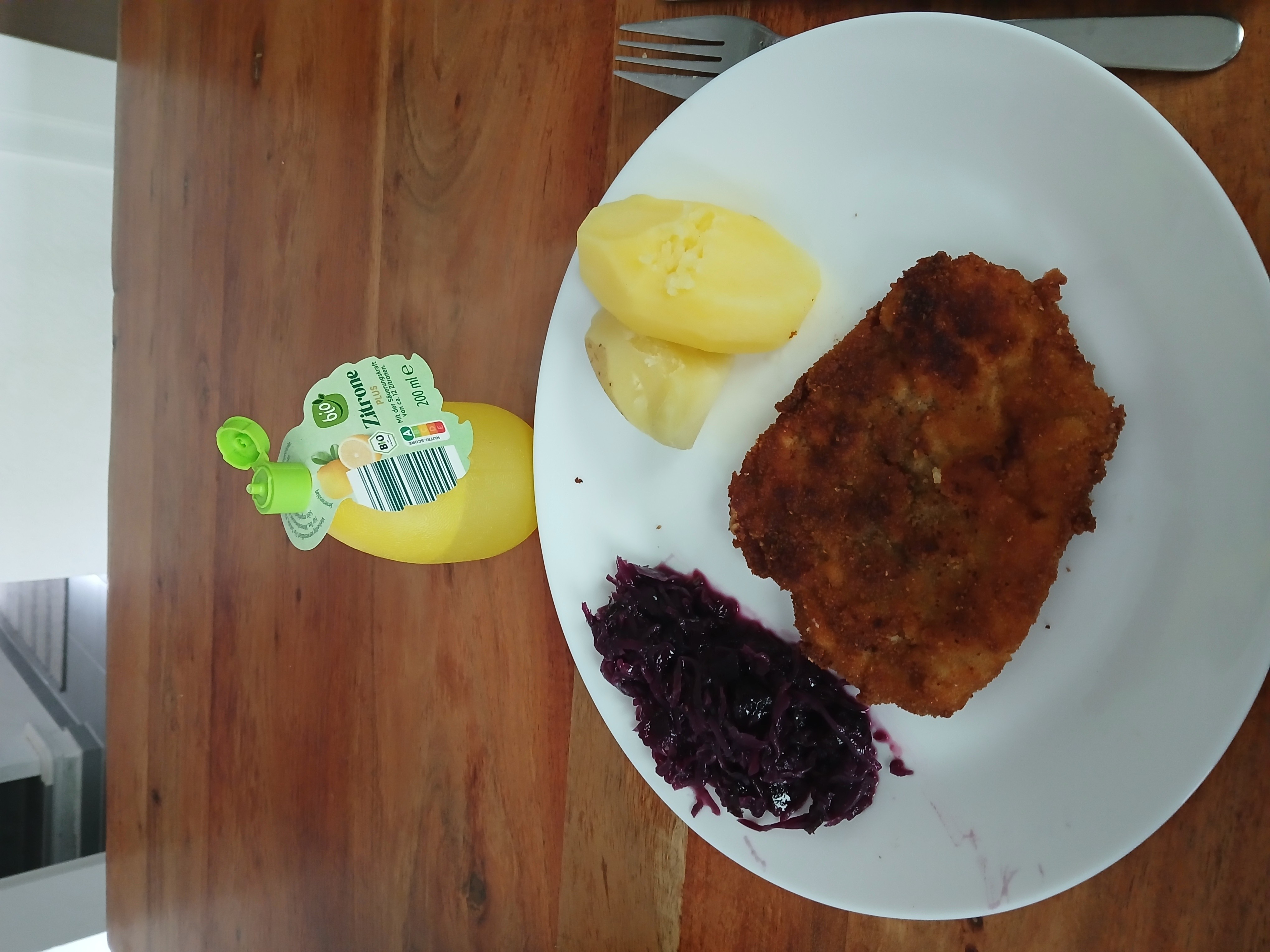 Schnitzel mit Kartoffeln