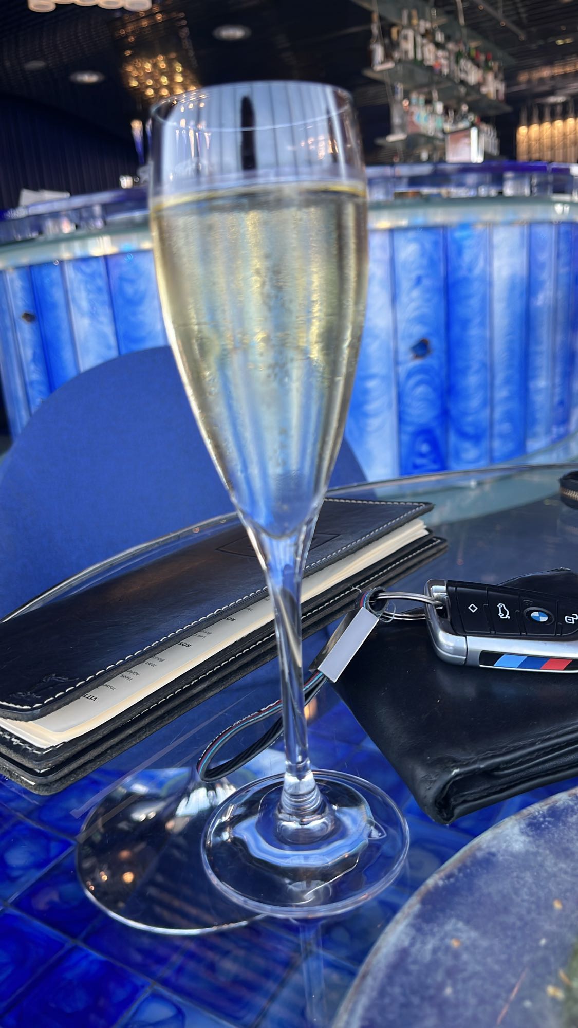 Glas mousserande vin