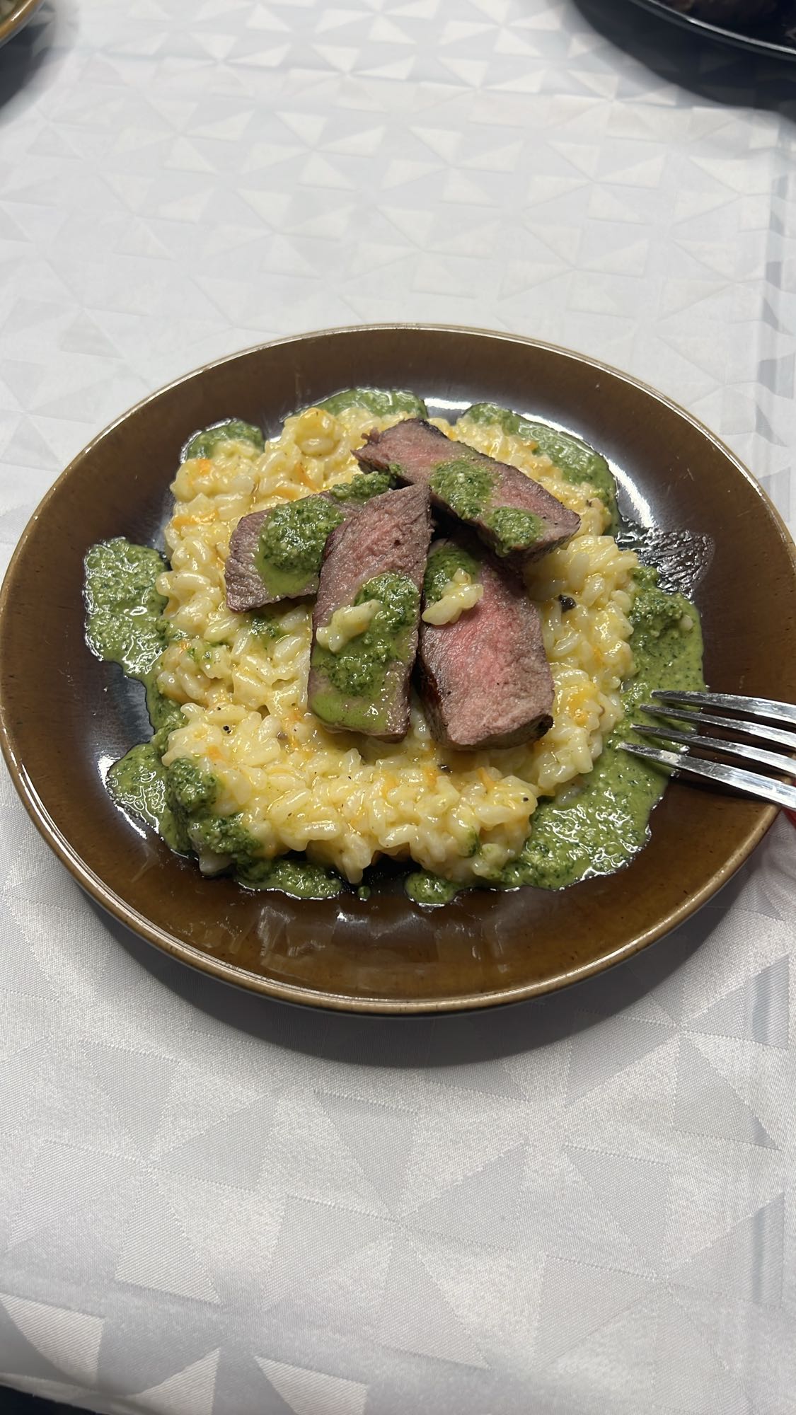 Risotto cu vită și pesto