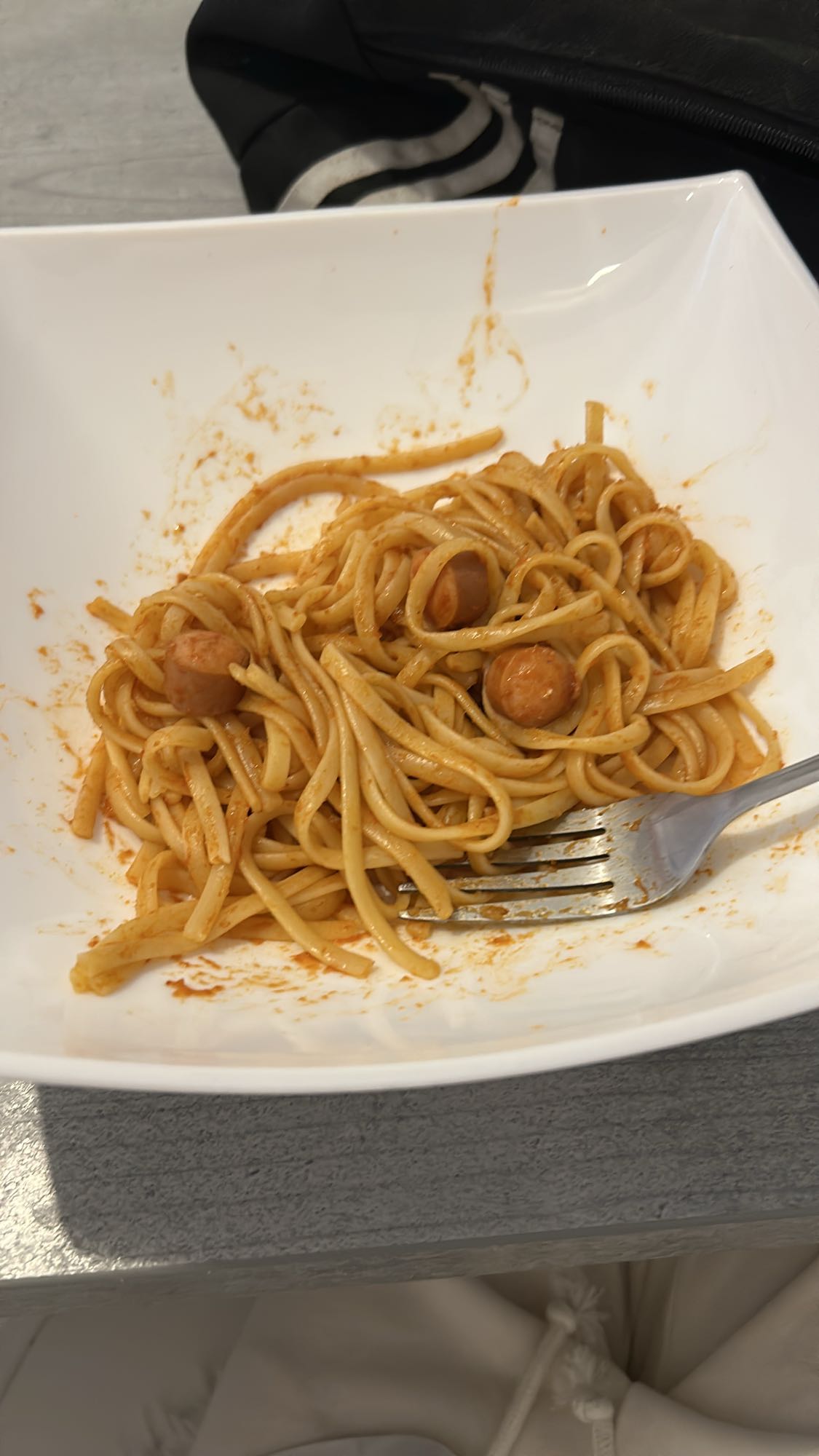 Pâtes aux saucisses