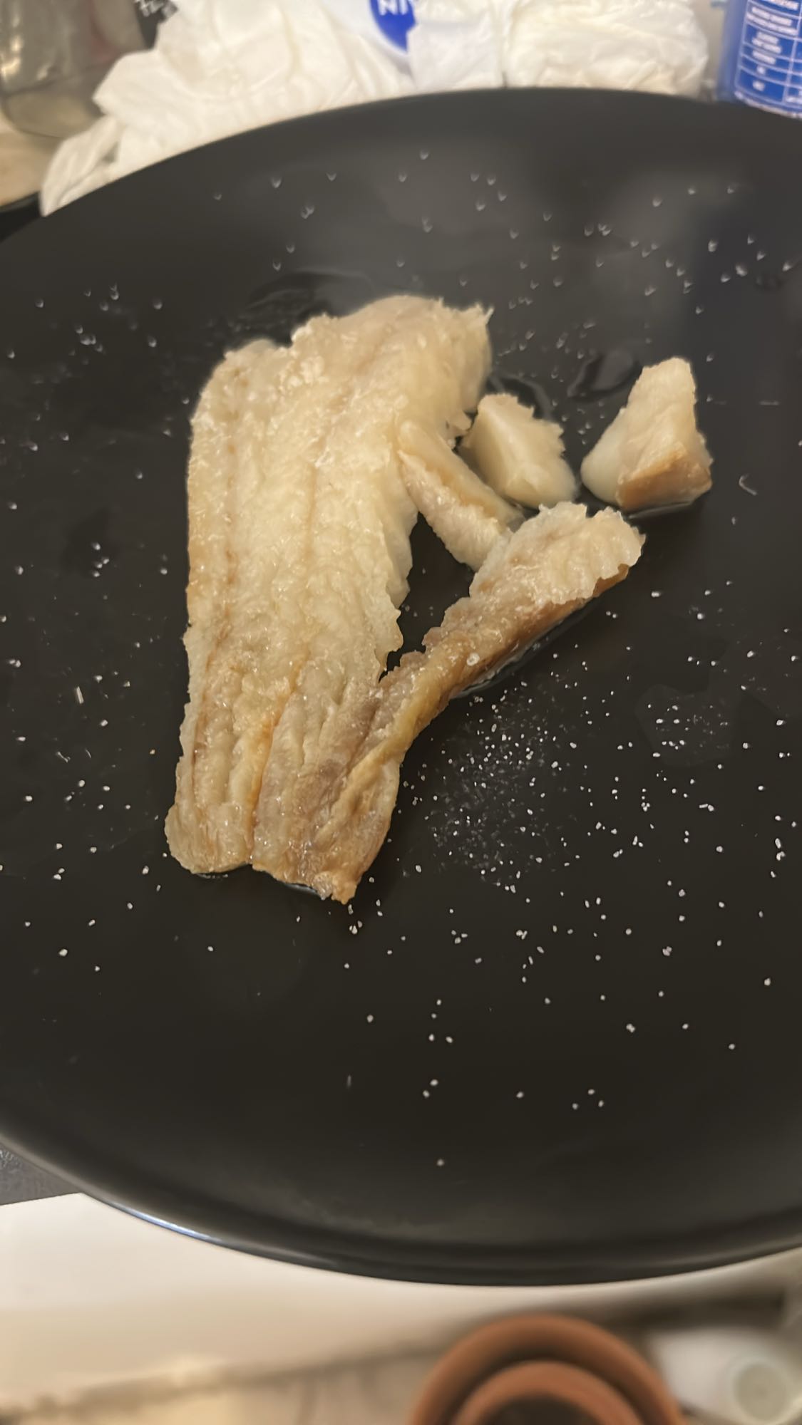 Filet de poisson bouillie