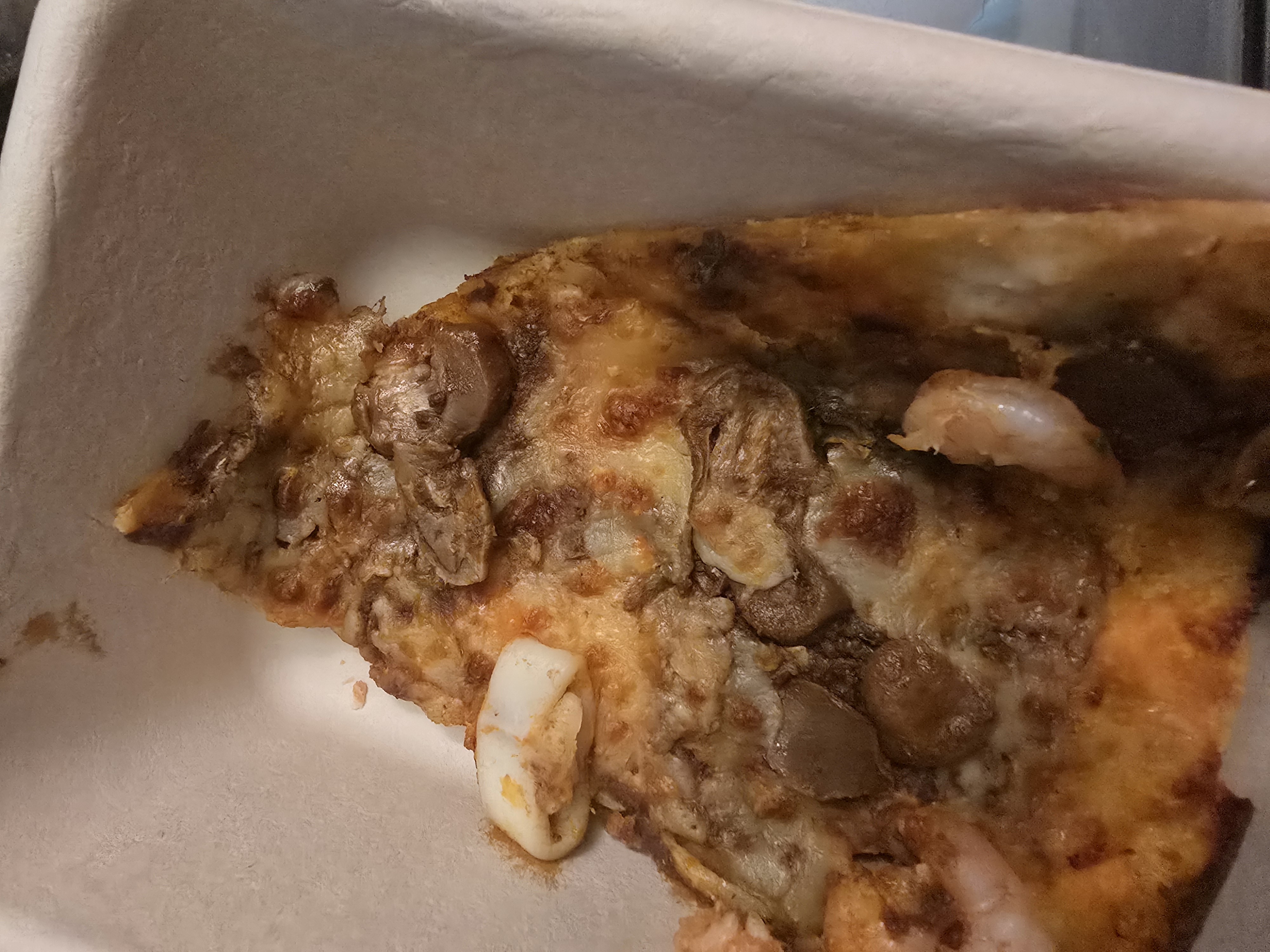 Seafood Mushroom Pizza Slice