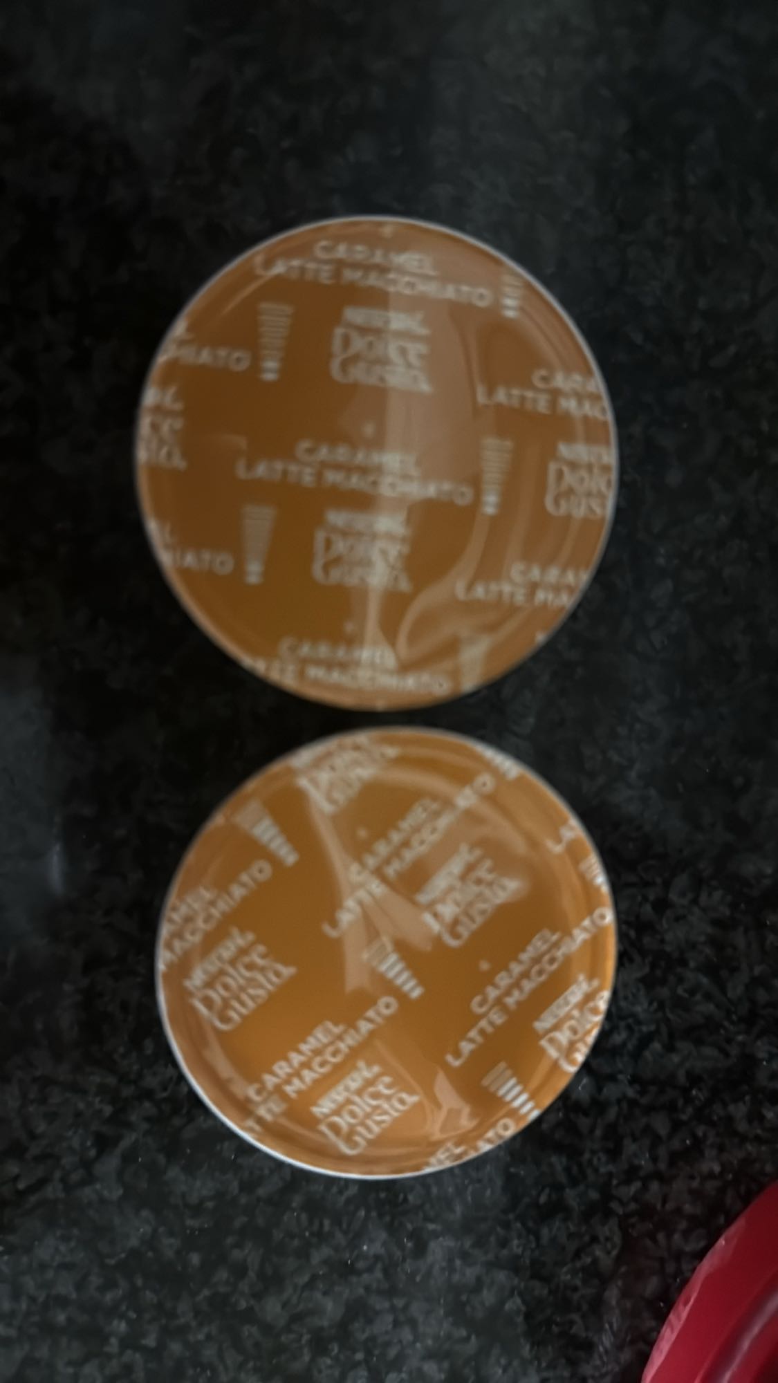 karamel latte macchiato cups
