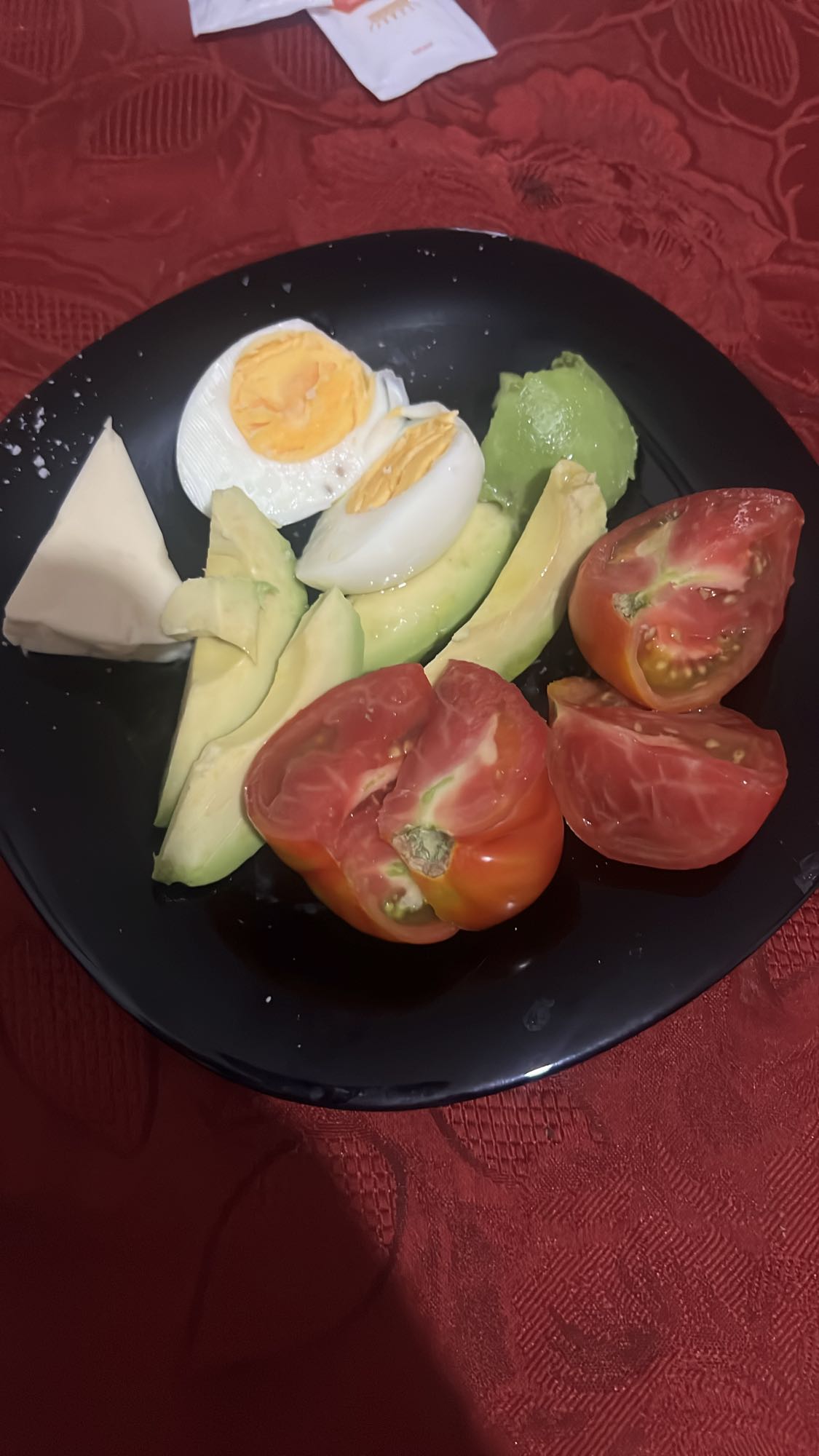 Egg, Avocado, Tomato Plate