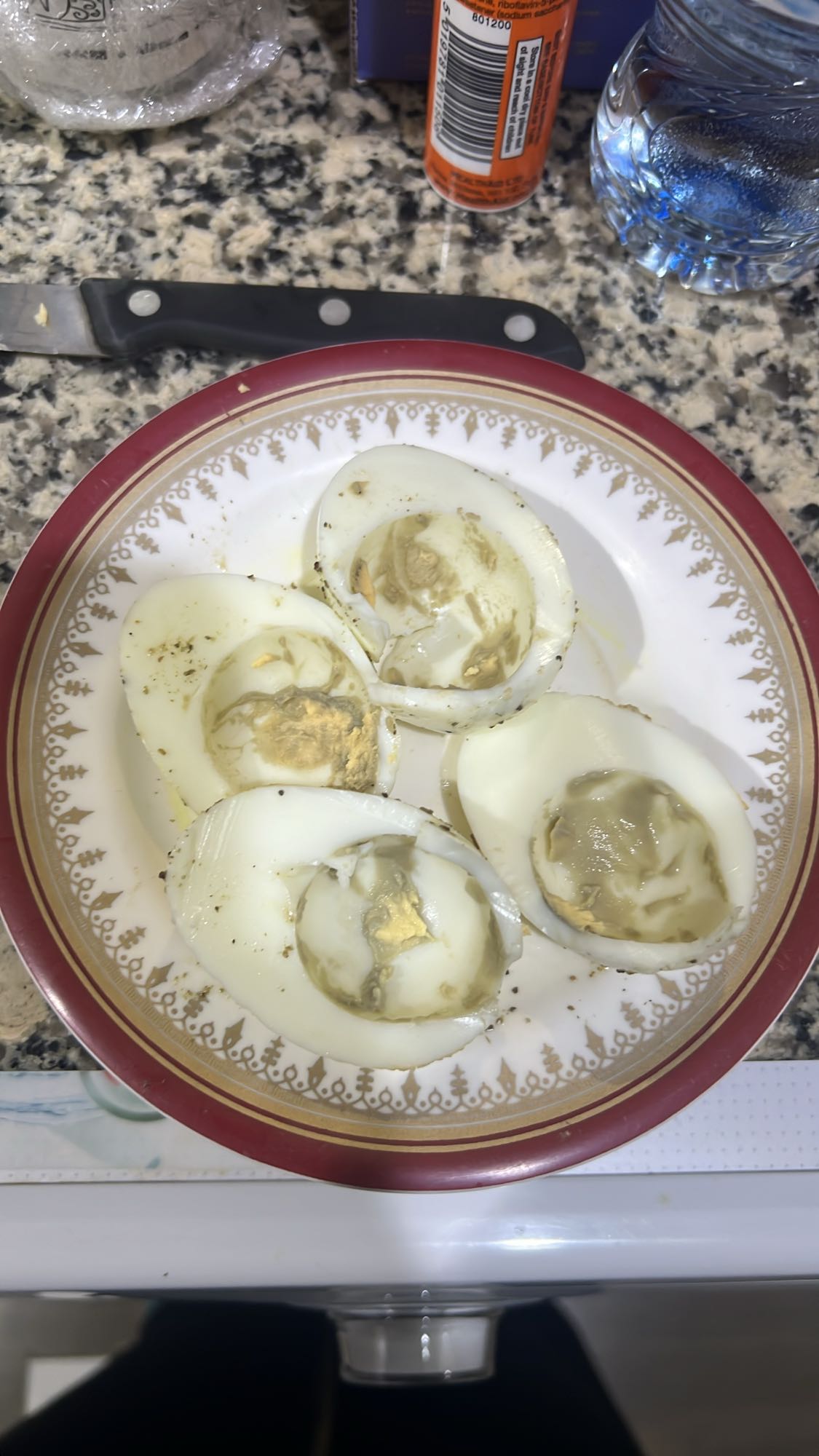 Boiled eggs plate