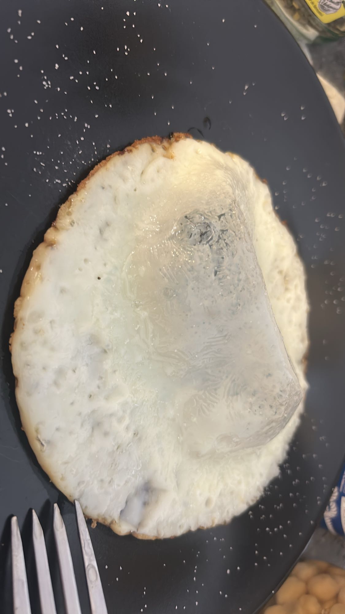 Blanc d'œuf cuit à la poêle