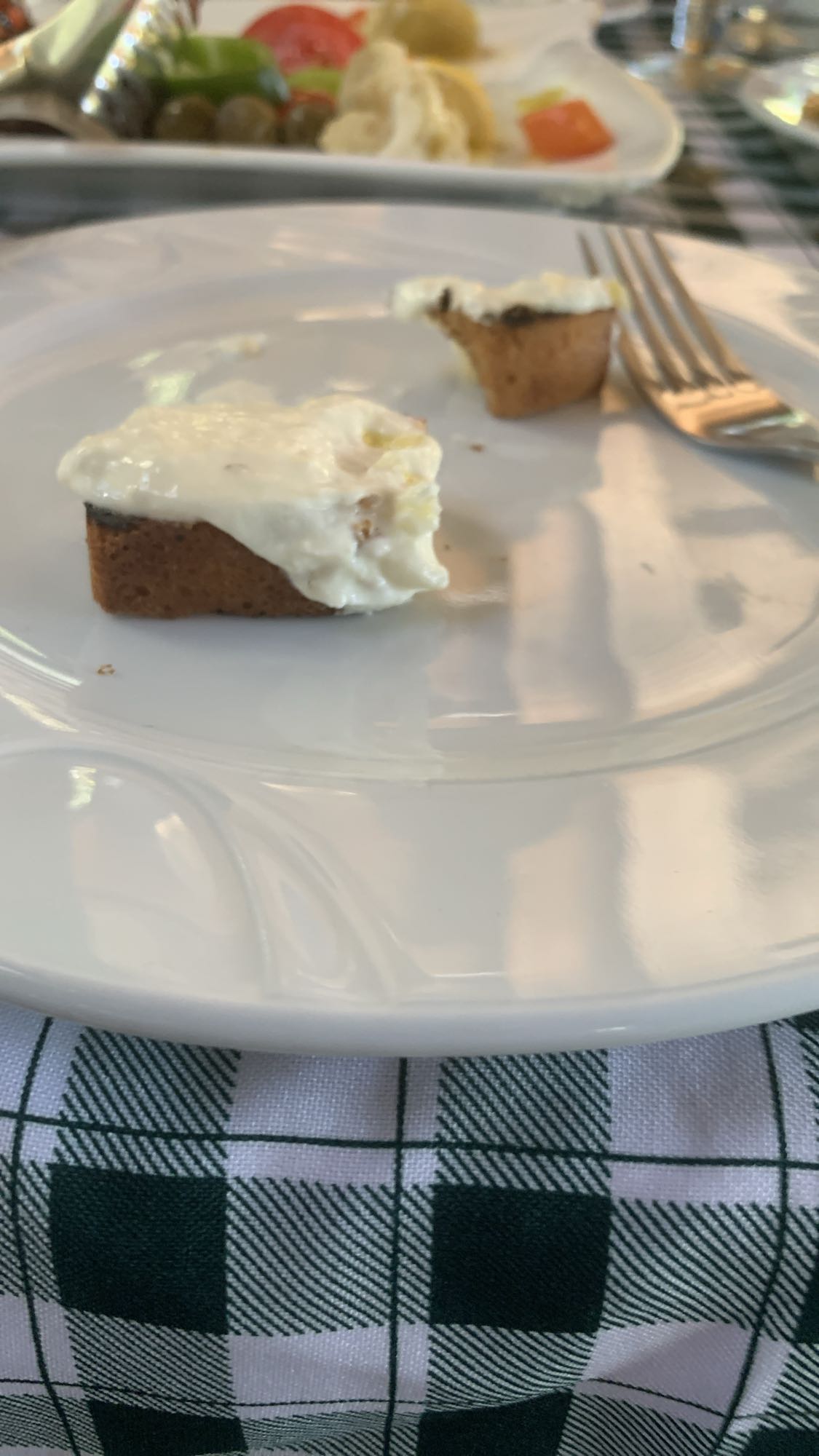 Cake with cream topping