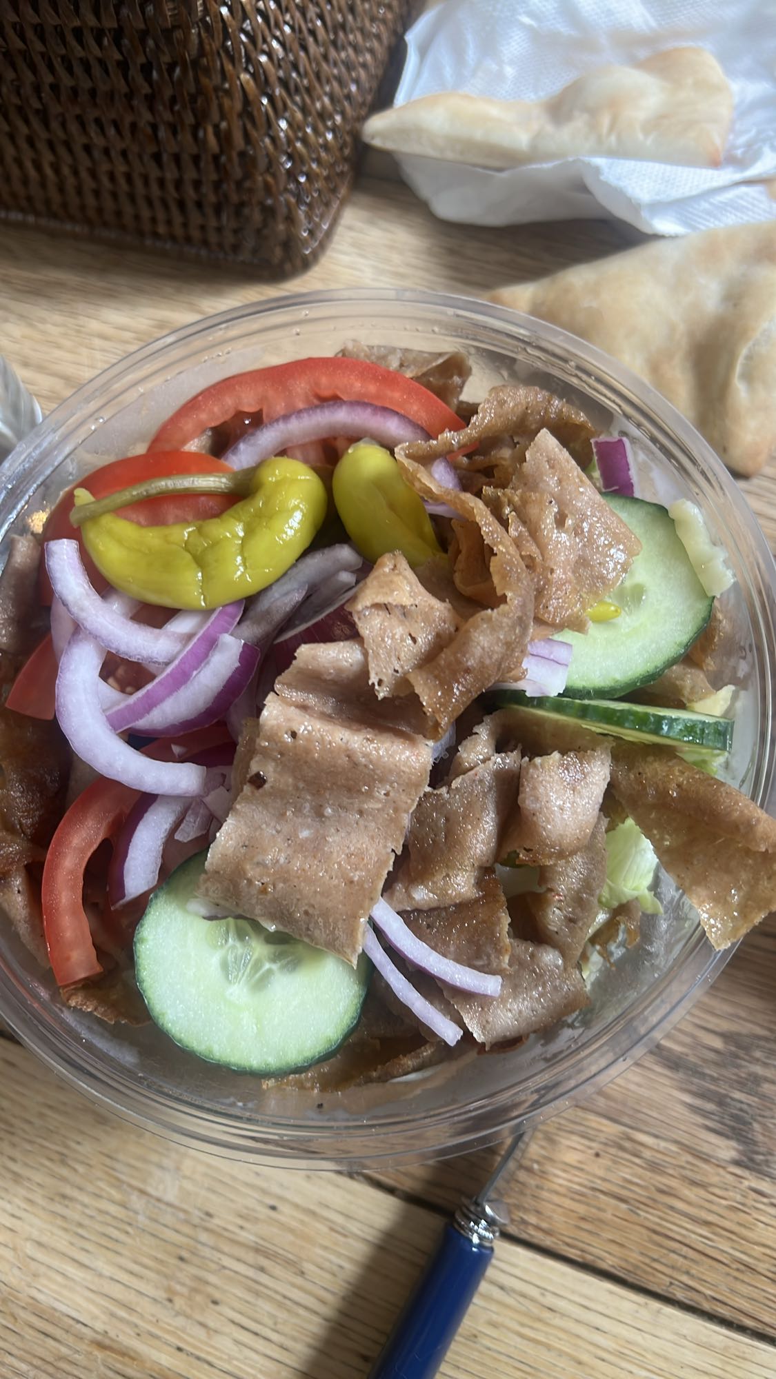 Kebabsallad med grönsaker