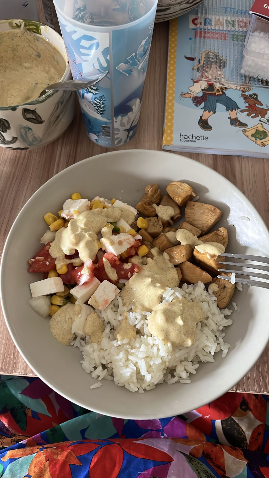 bol de riz au poulet