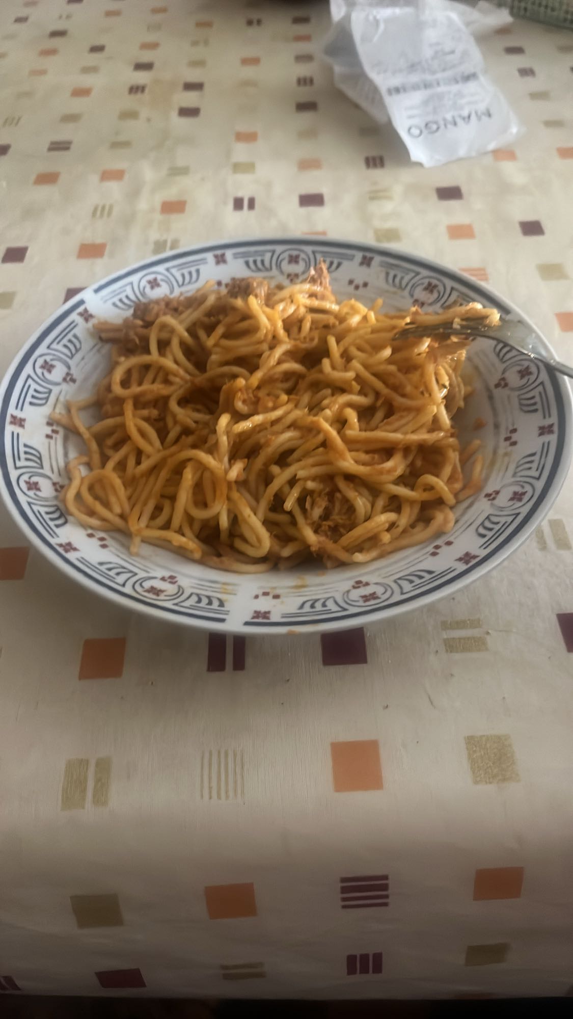 espaguetis con atún