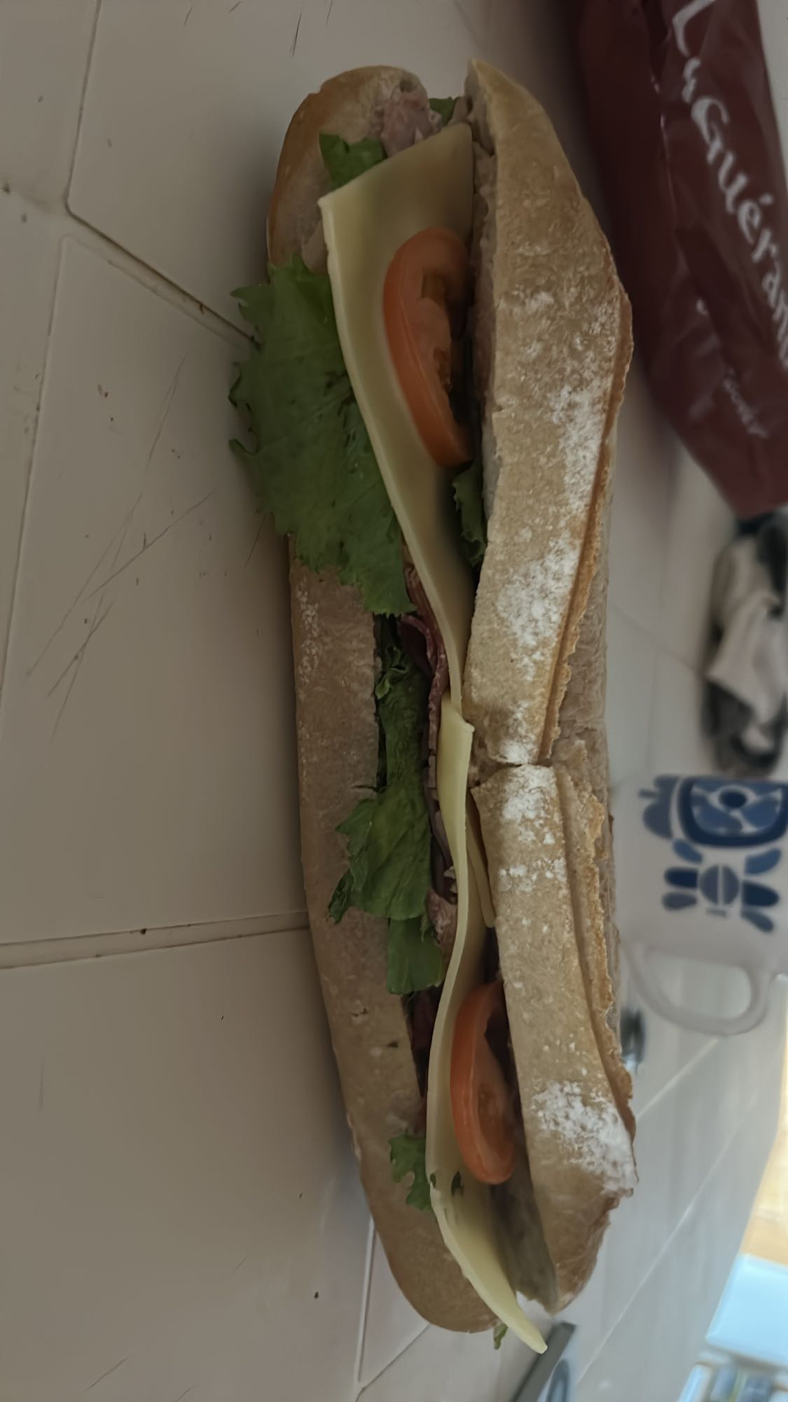 Sandwich baguette mixte