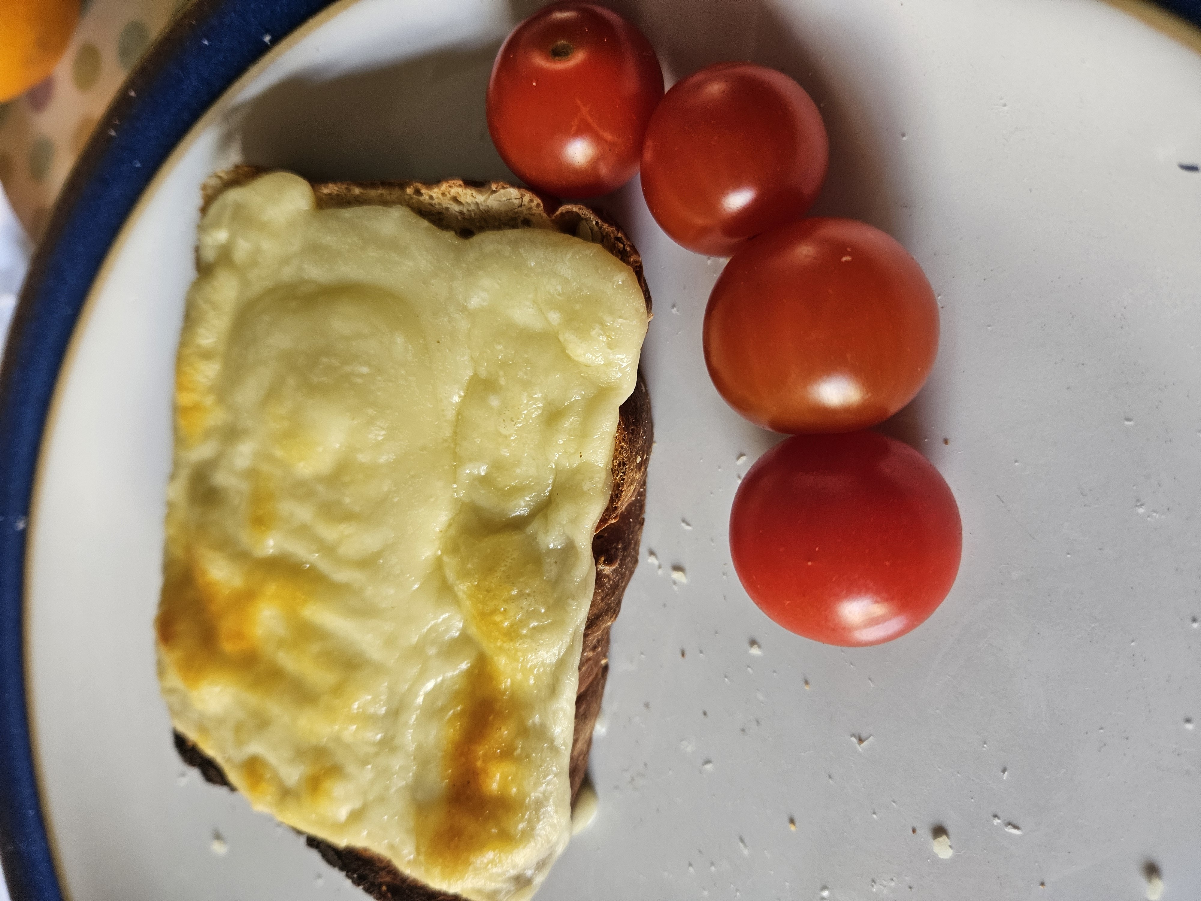 Cheese toast with tomatoes