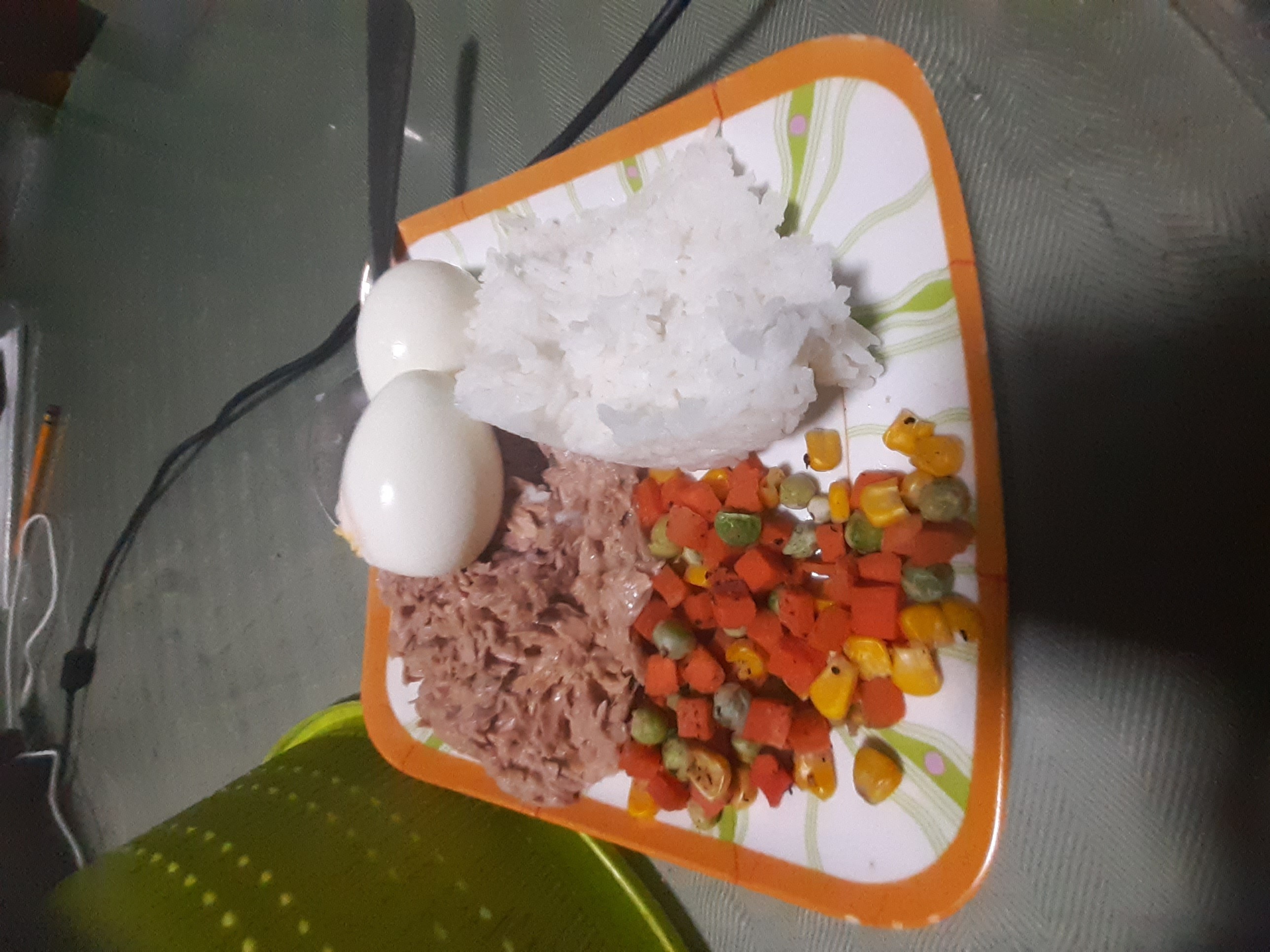 Egg, Tuna, Rice & Veggies