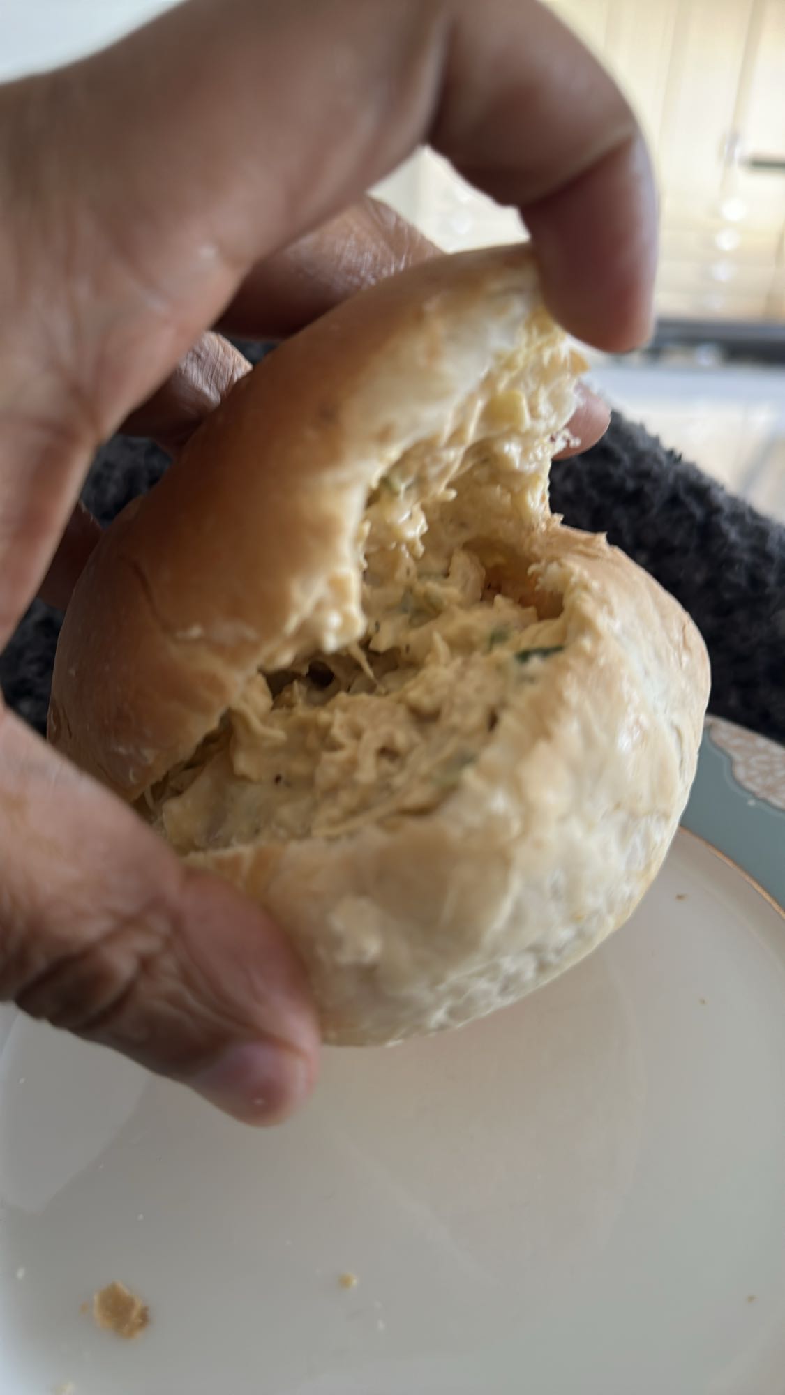 Chicken mayo bread roll