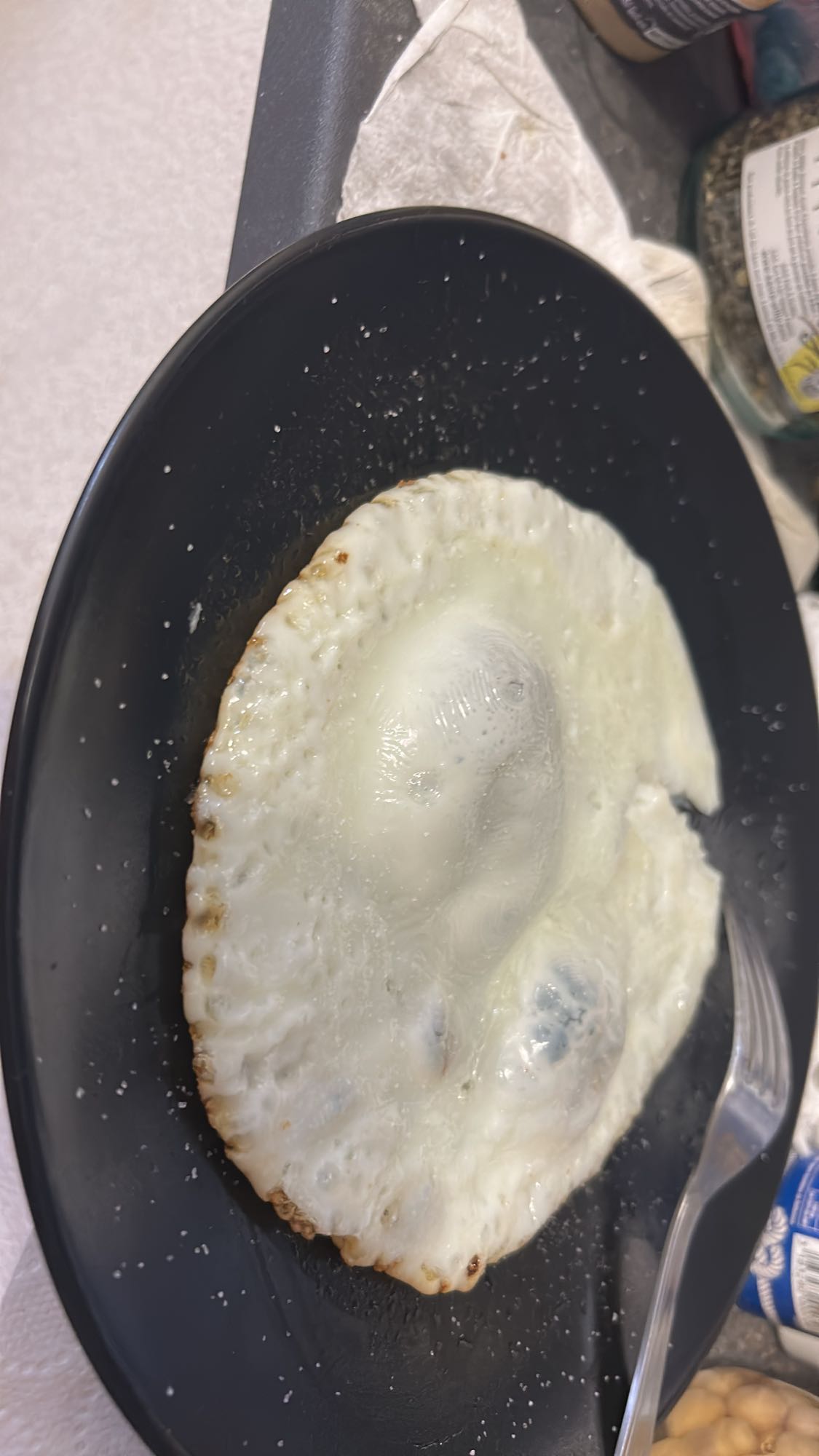 blanc d'œuf à la poêle