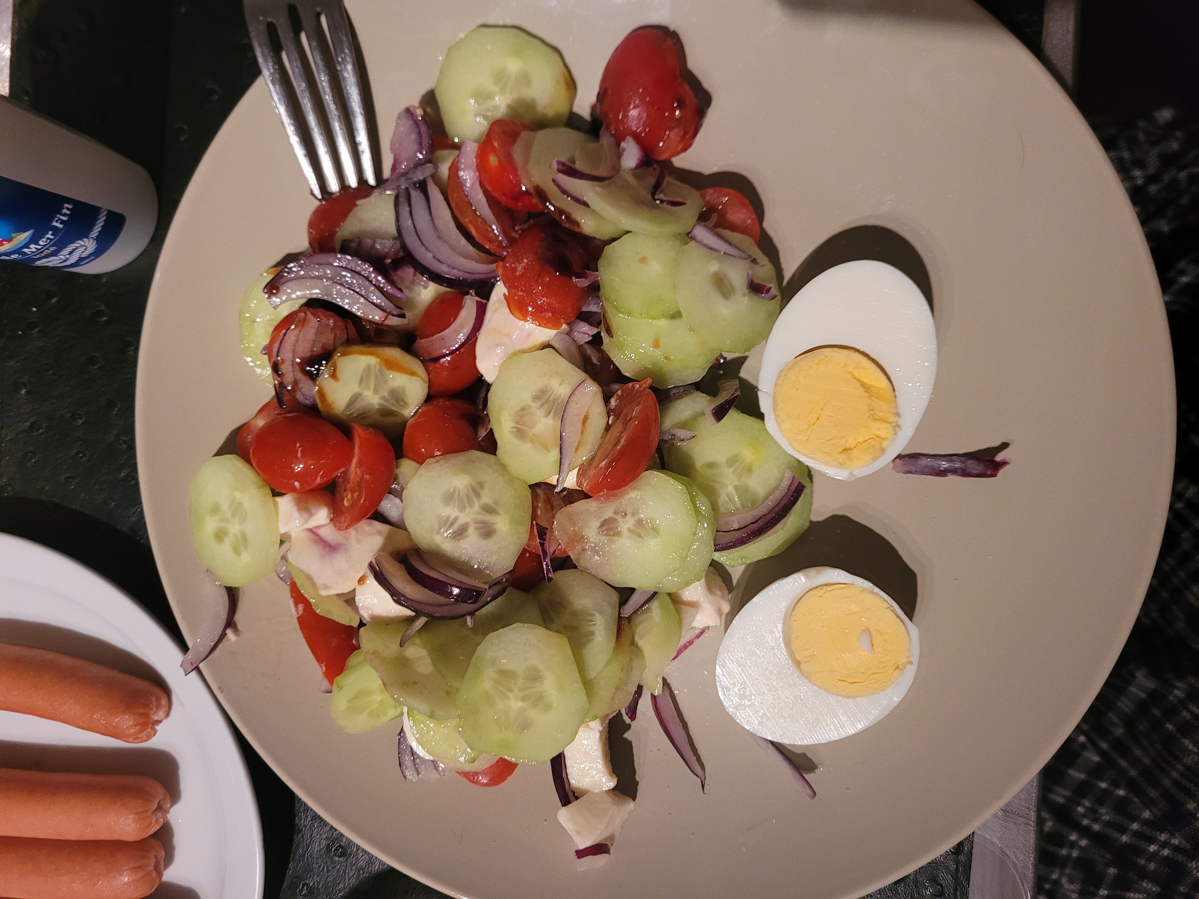 Salade œuf crudités