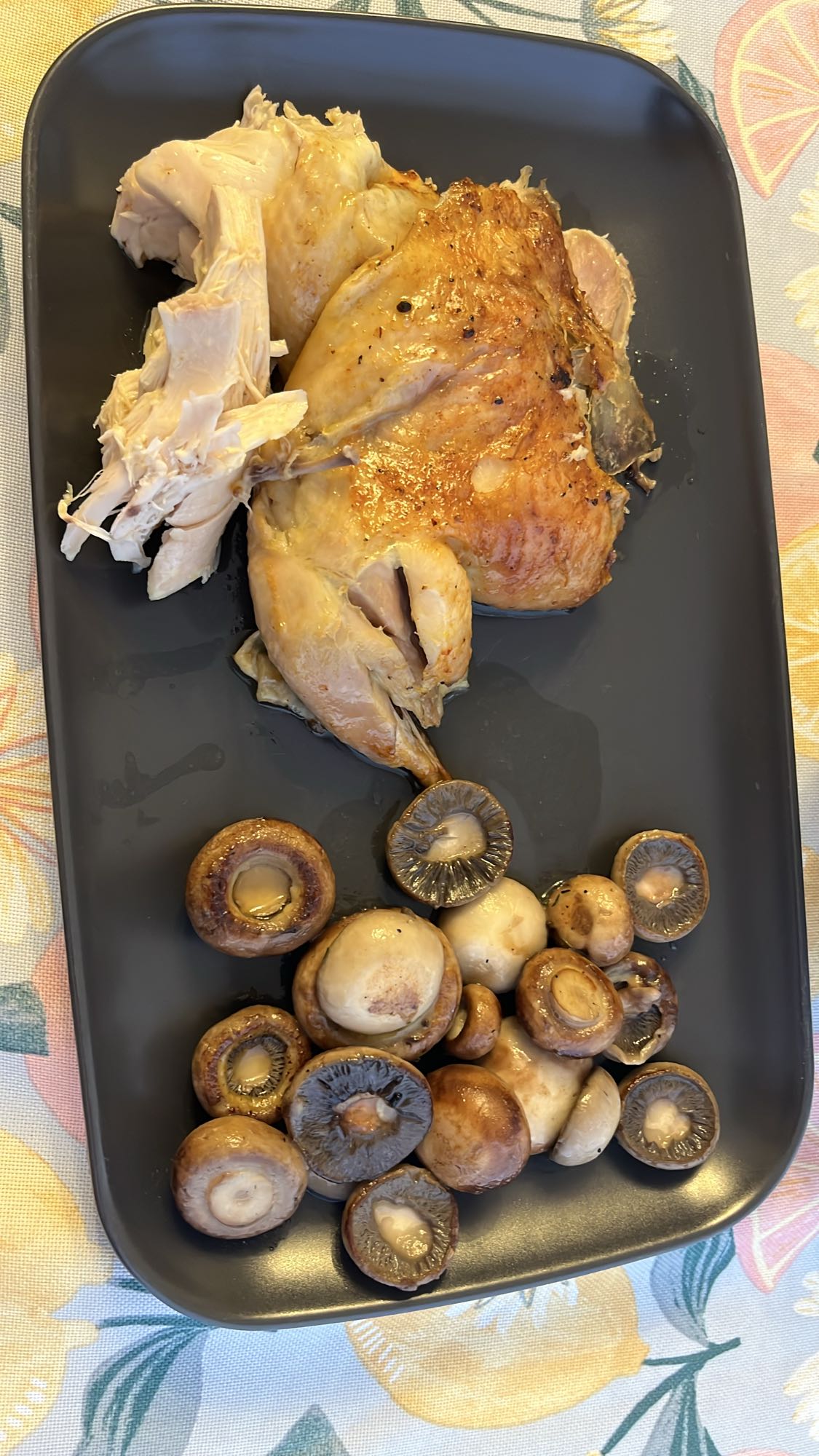 Roast Chicken with Mushrooms