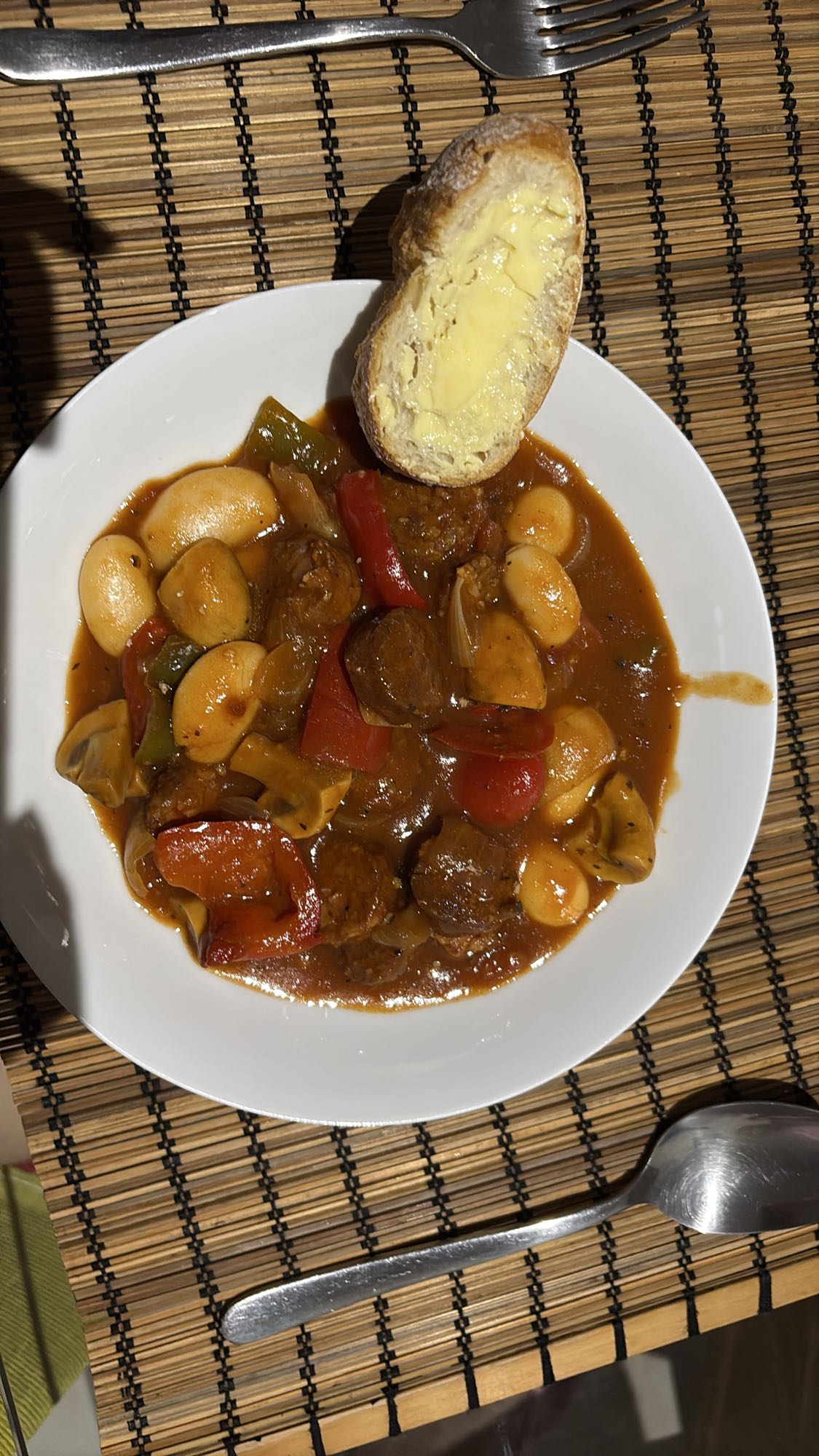 Sausage Bean Stew with Bread