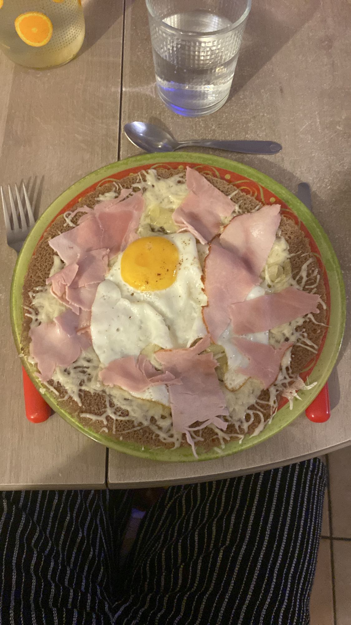 Galette jambon œuf fromage