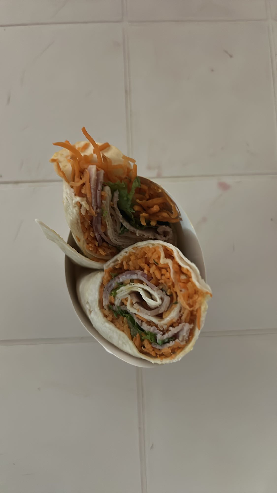 Wrap à la dinde et légumes