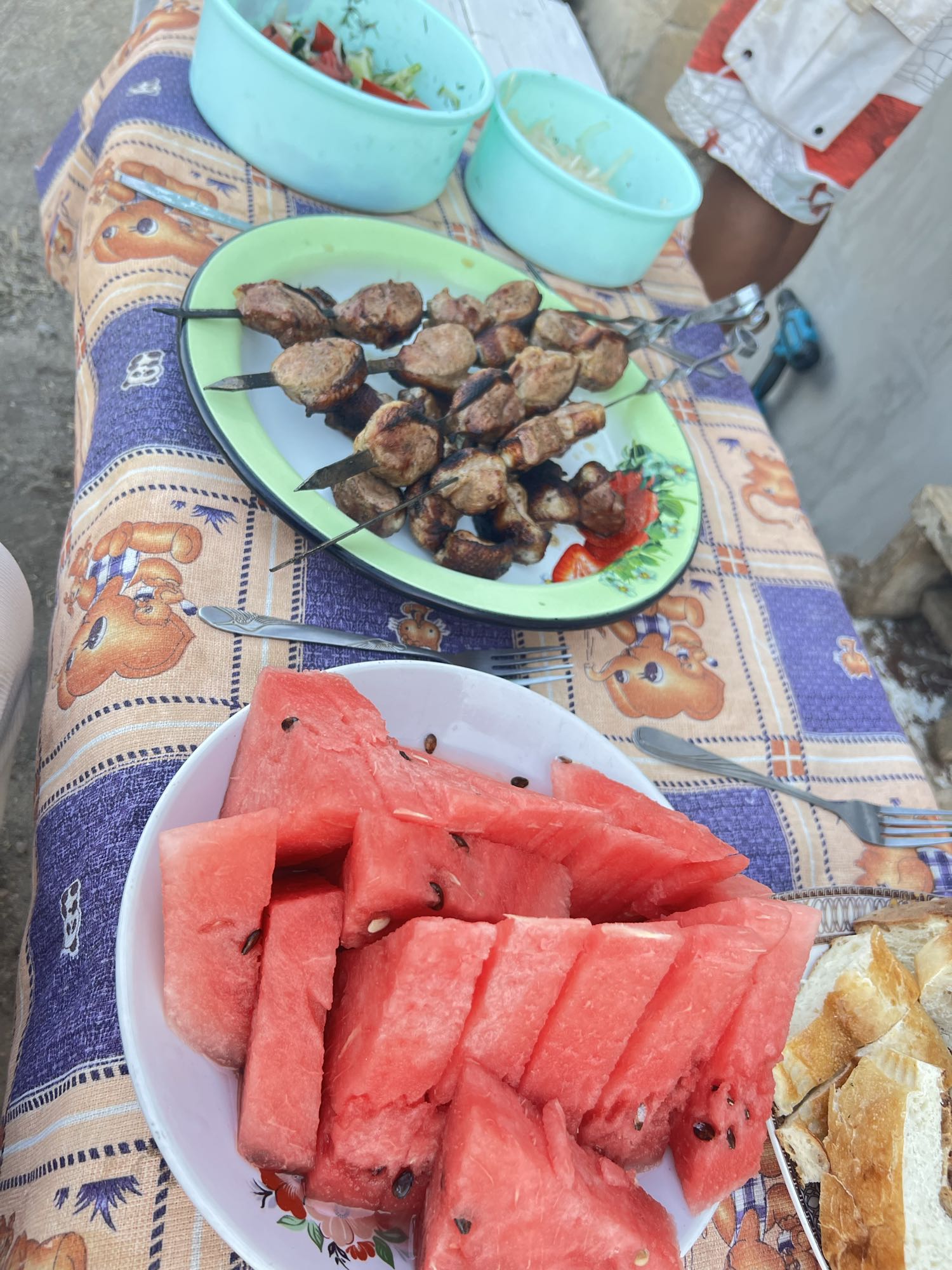 Шашлык с арбузом