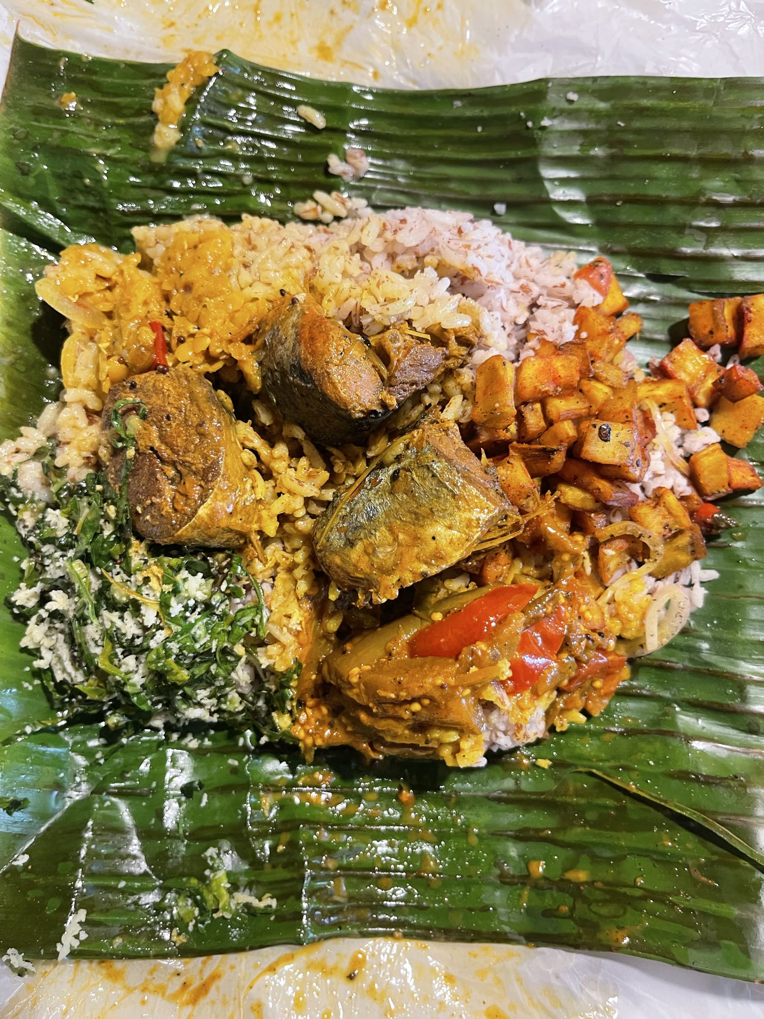 Sri Lankan Fish Rice Parcel