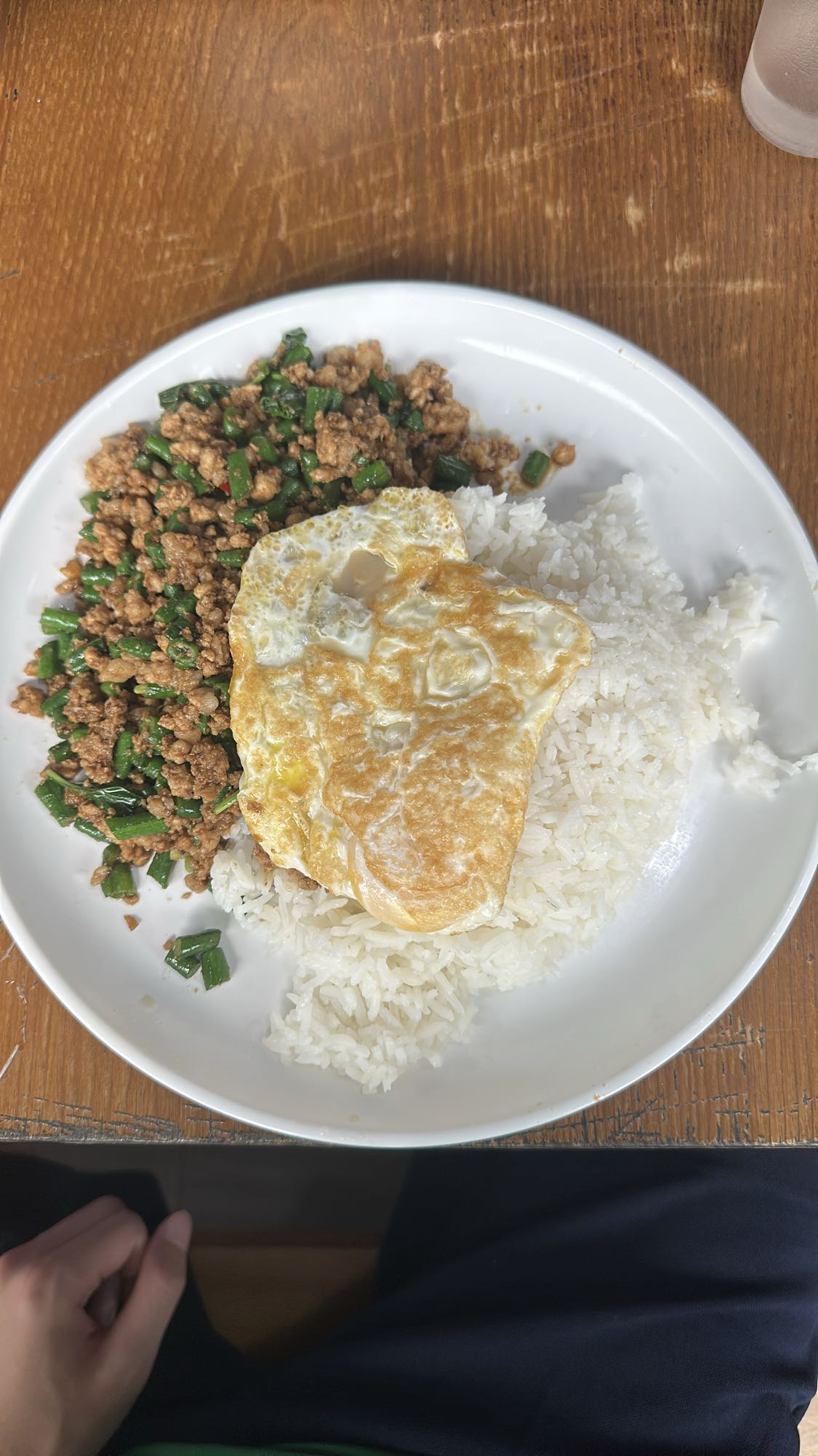 Rice with minced pork and egg