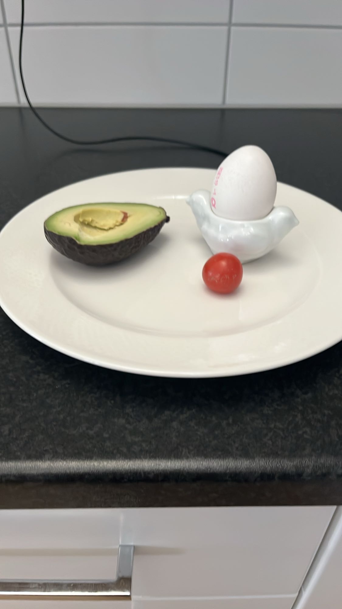 Ägg och avokado tallrik