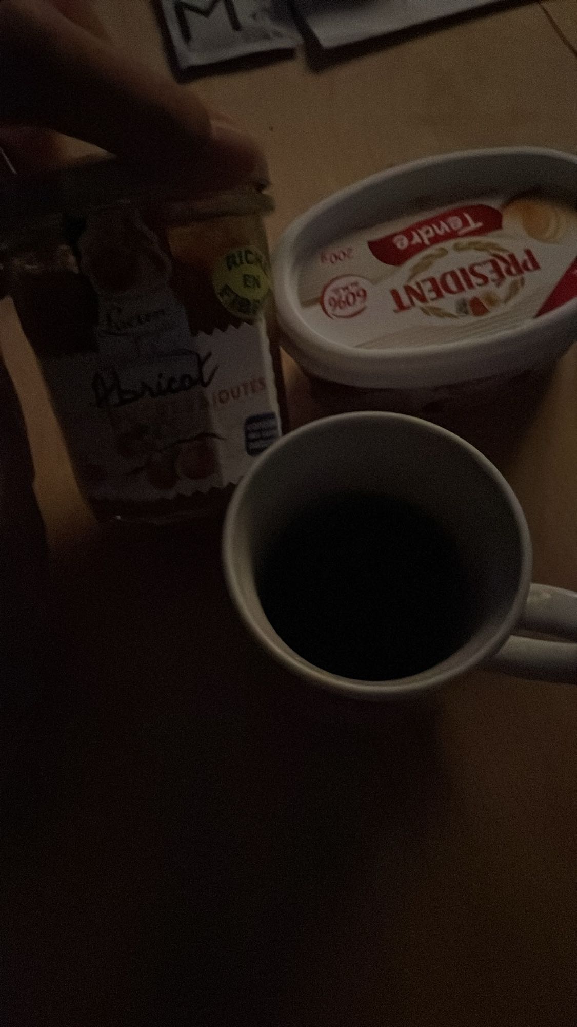 Tartine confiture café