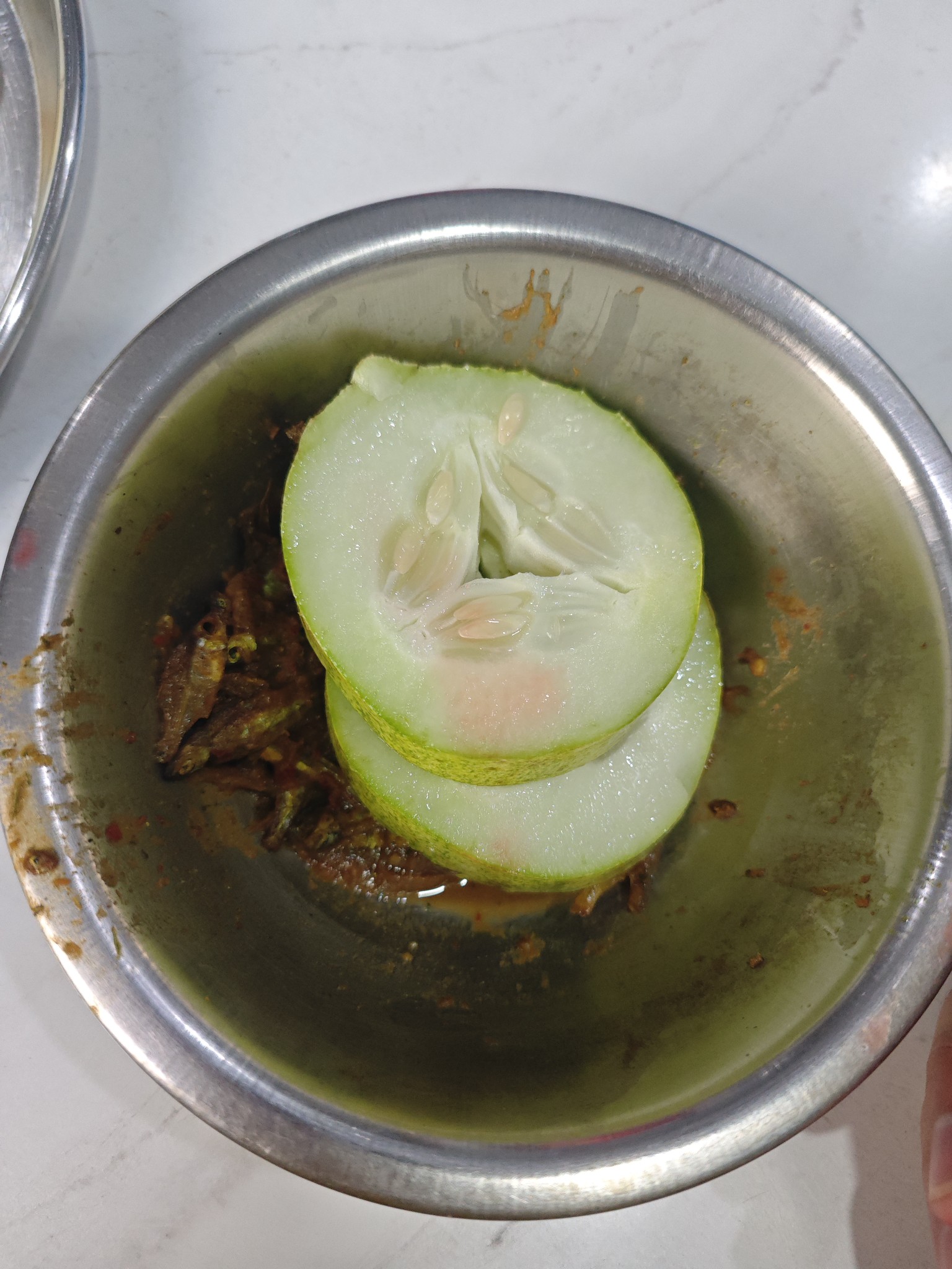 Gourd with dried fish