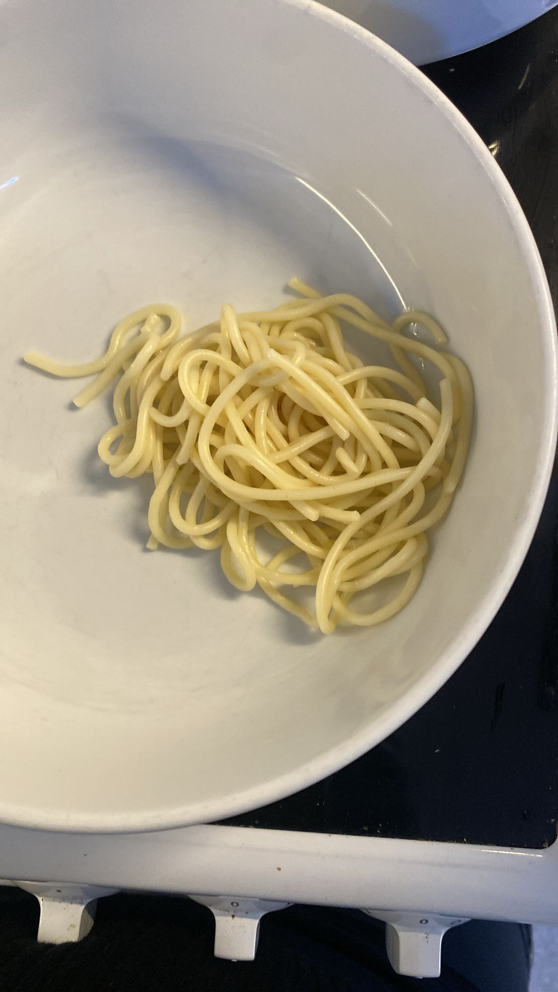 Liten portion kokt pasta