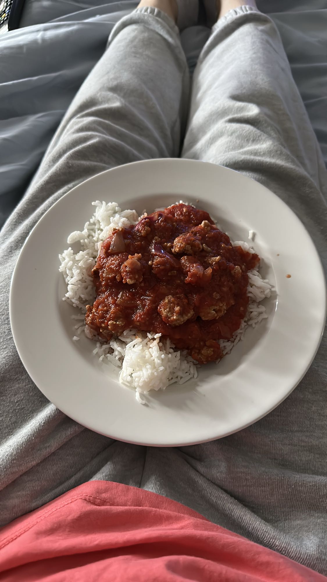 Rijst met gehaktsaus