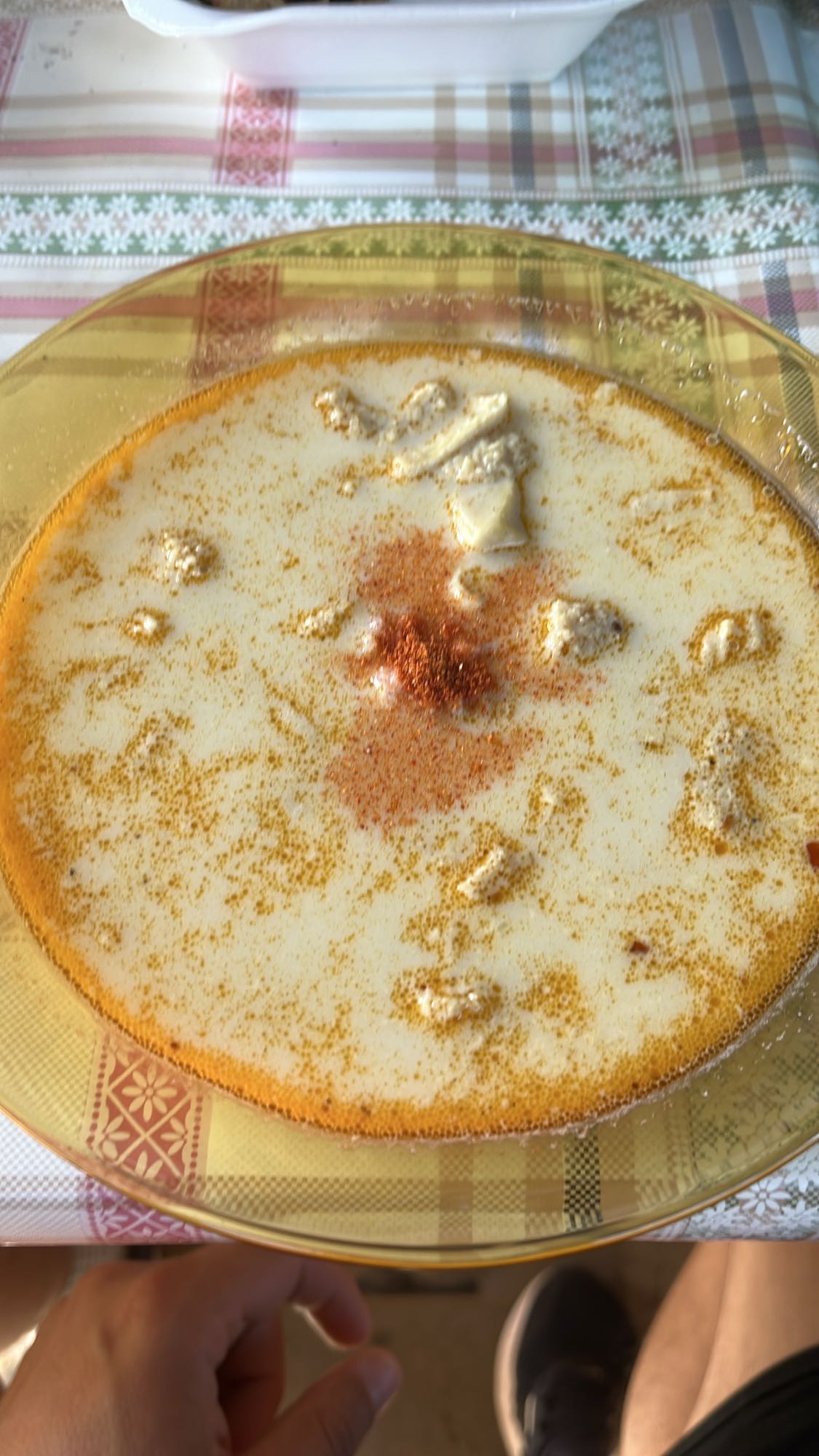 Пилешка супа с мляко