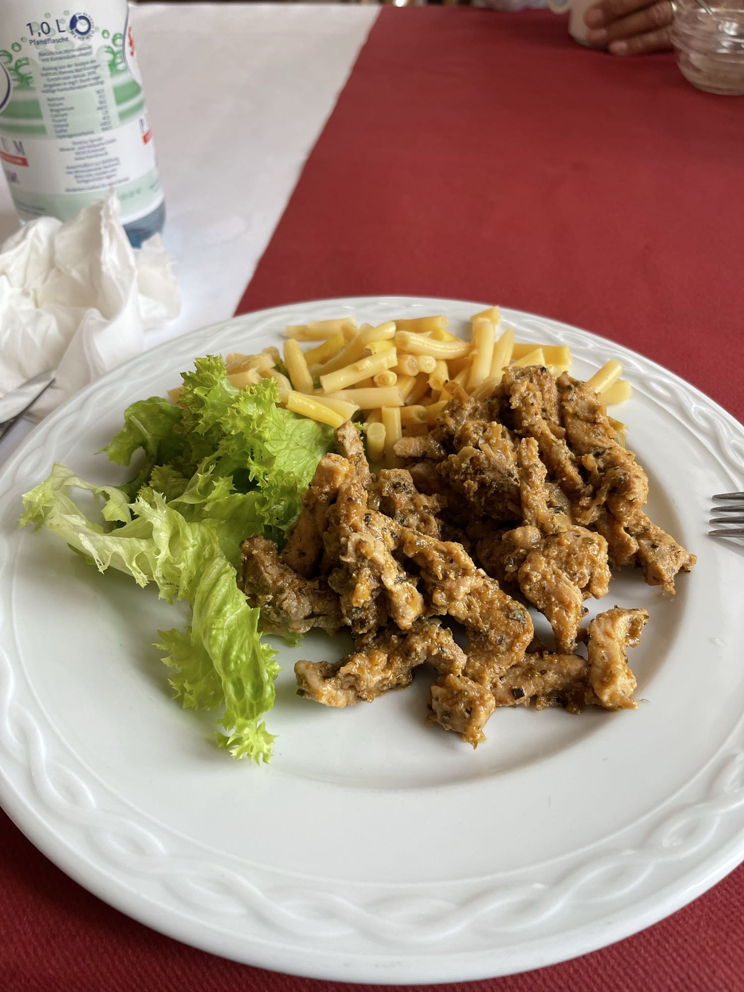 Pasta mit Hähnchenstreifen