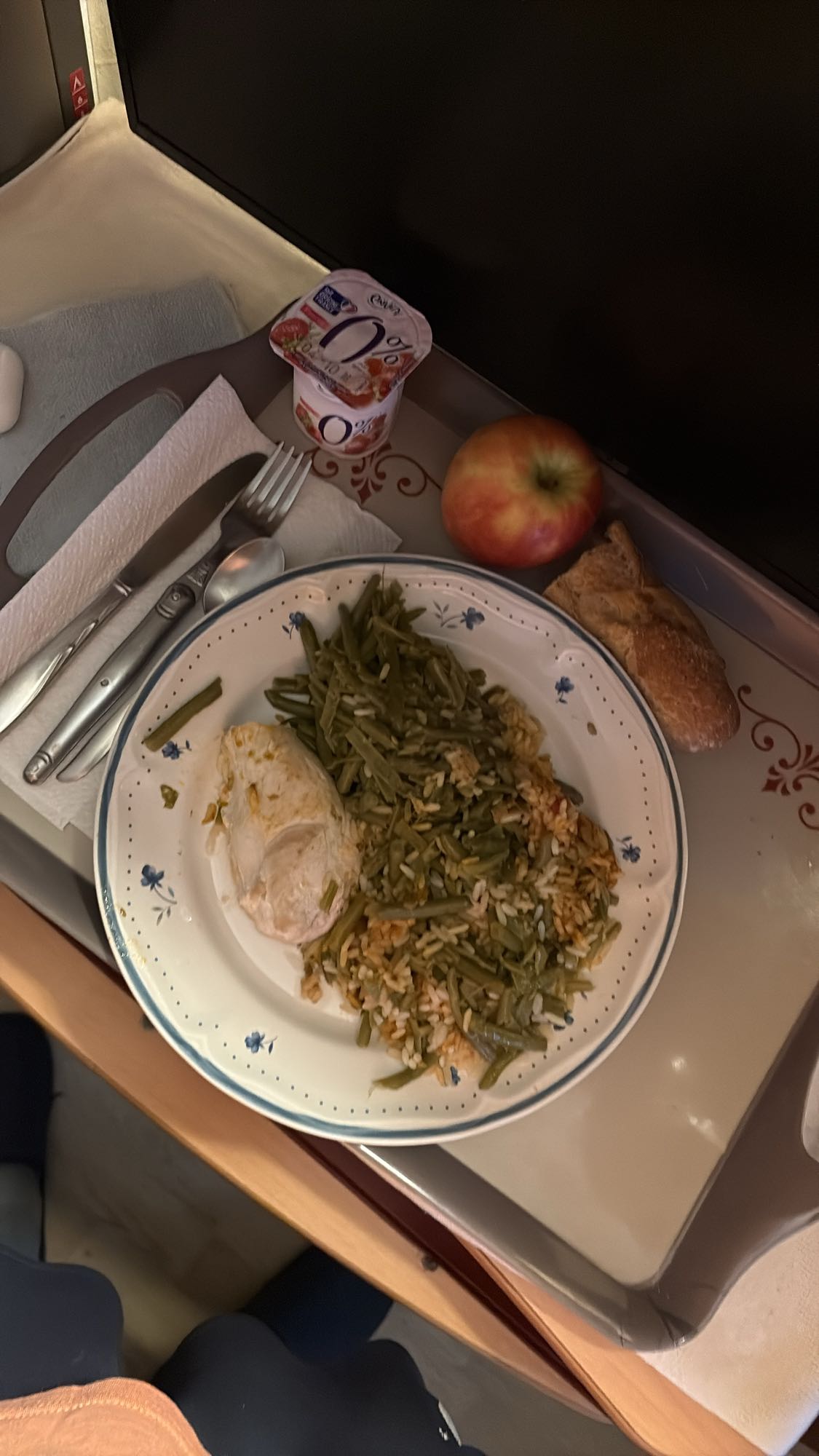 Déjeuner poulet haricots verts