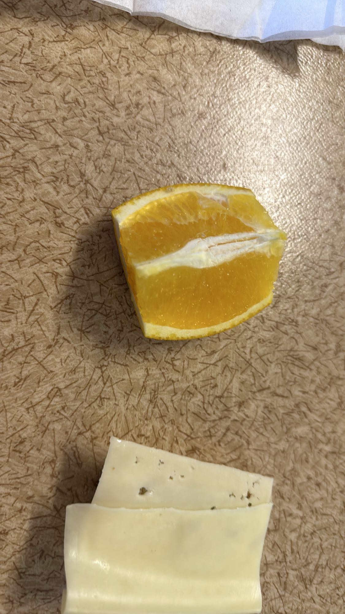 Apelsin och ostskiva