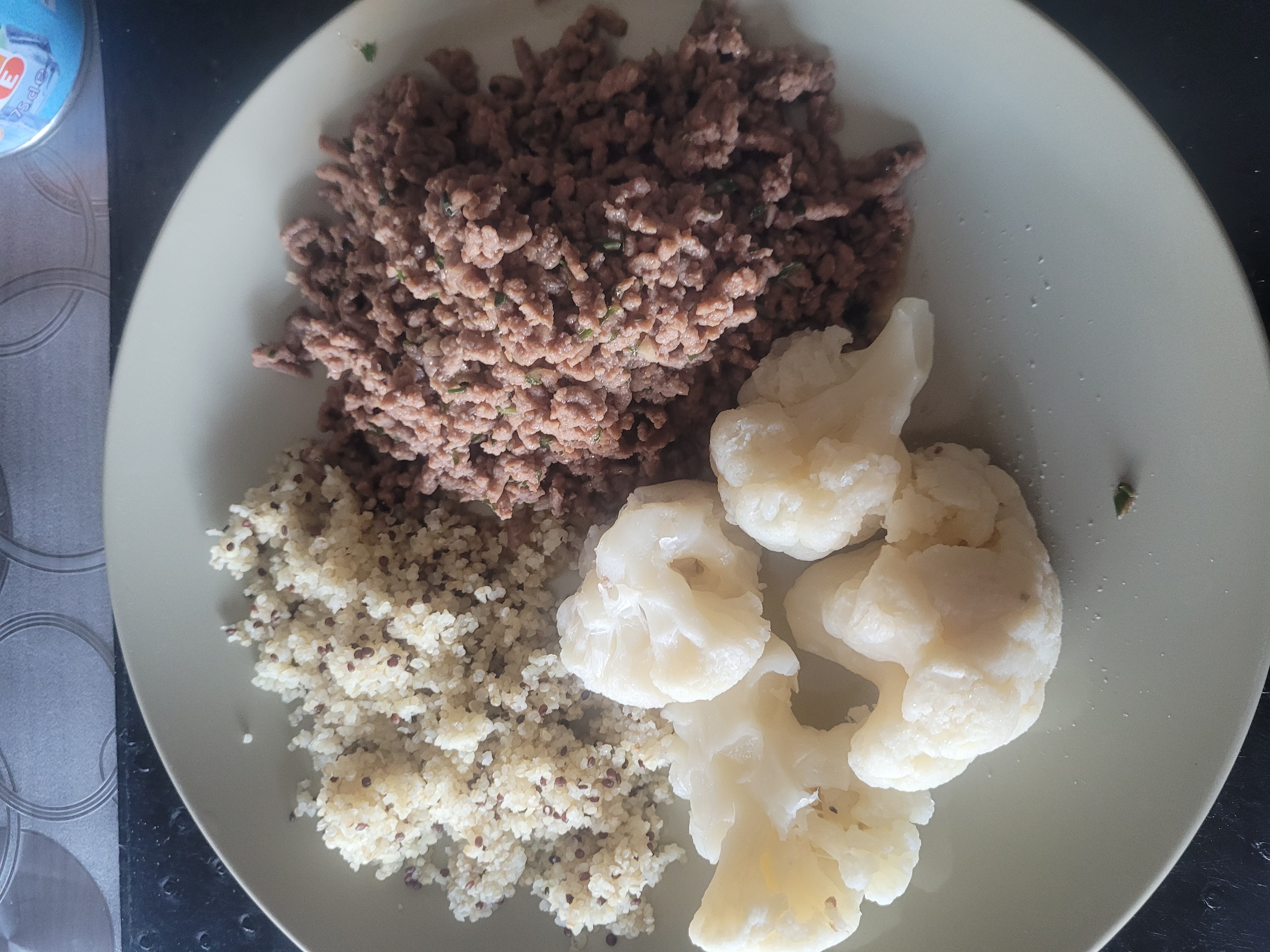 Boeuf, quinoa et chou-fleur