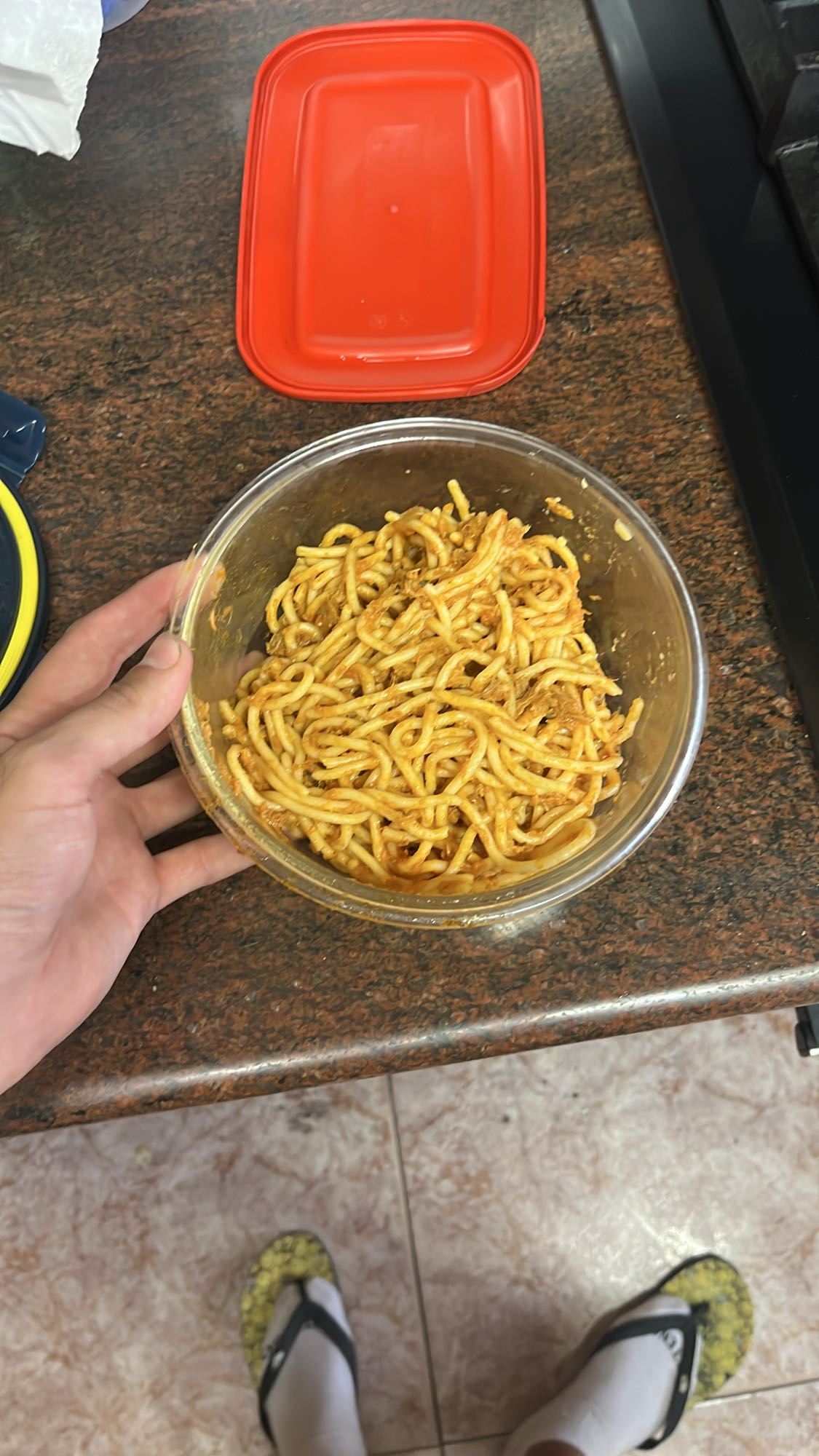 espaguetis con salsa