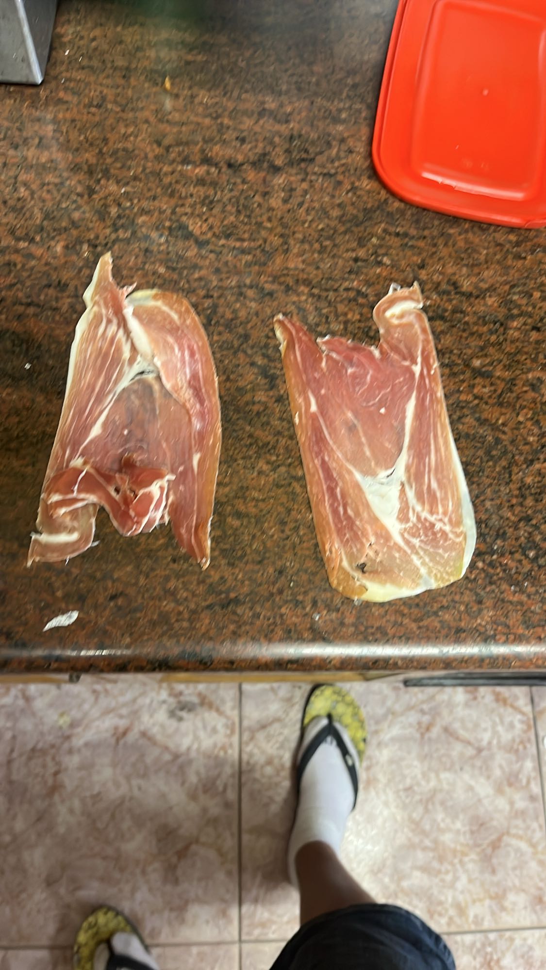 lonchas de jamón curado
