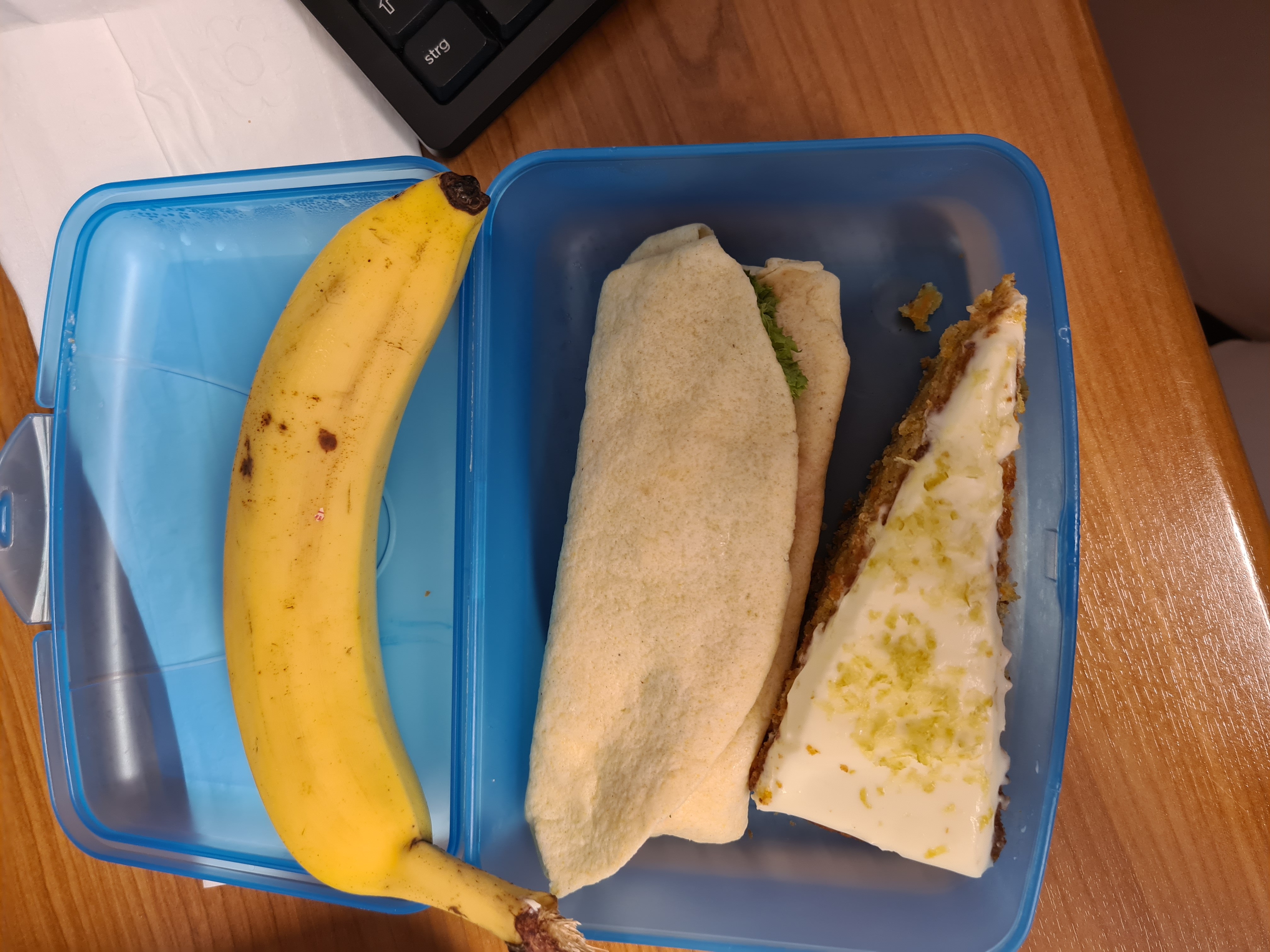 Lunchbox banaan wrap taart