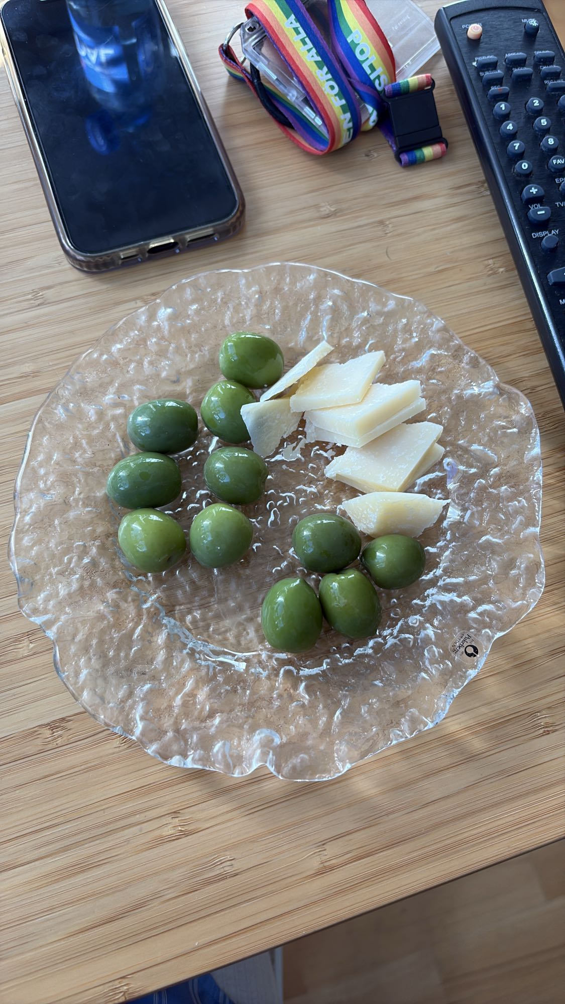 Oliv och ost tallrik