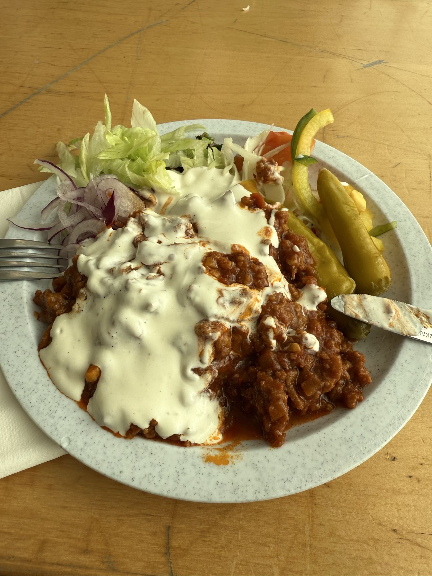 Kebabtallrik med sås