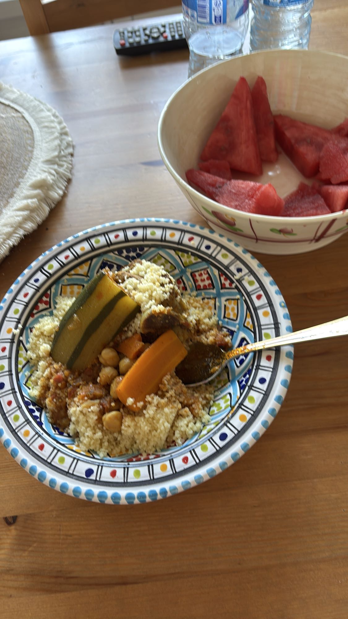 Couscous légumes et pastèque