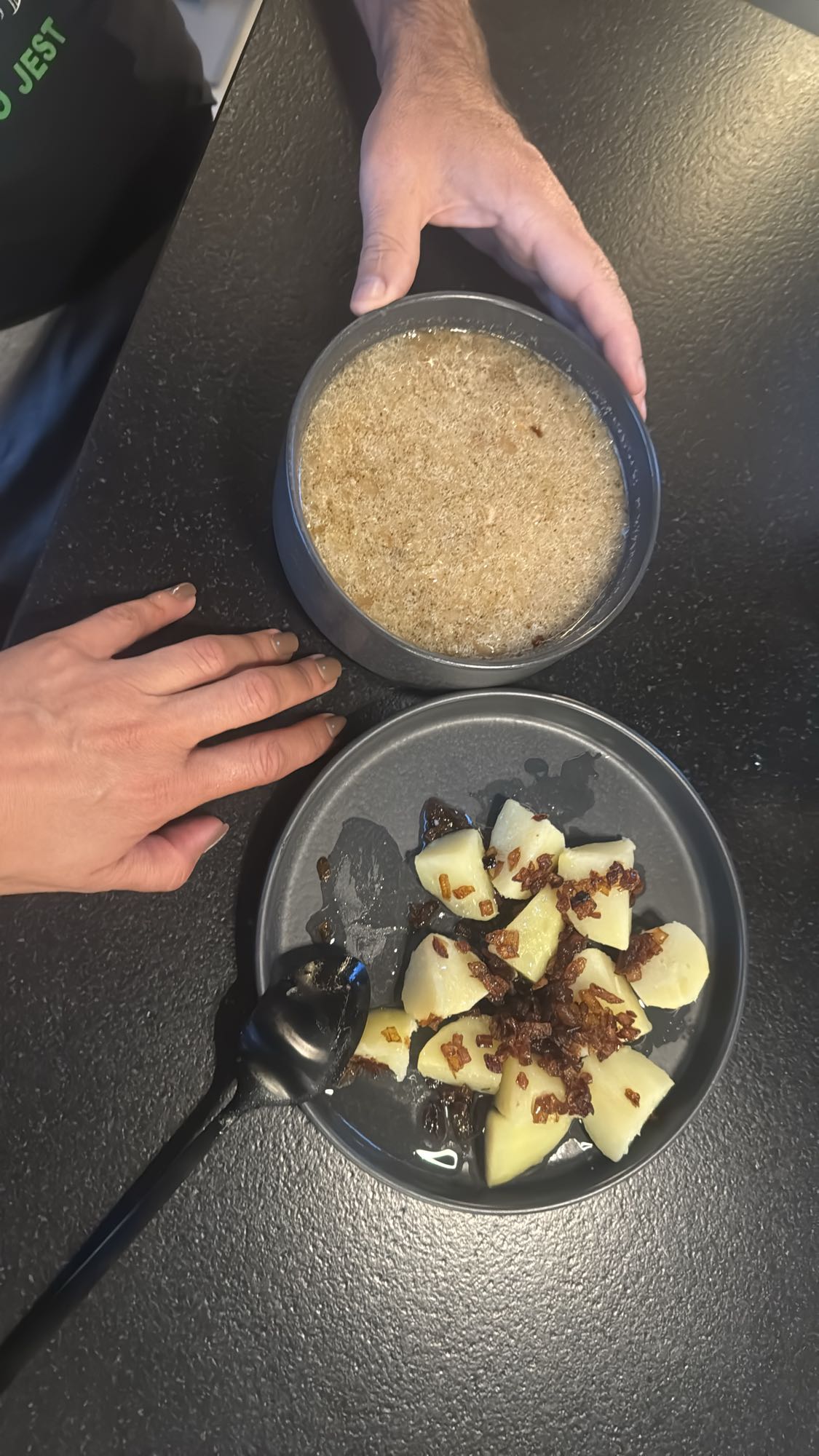 Ziemniaki z okrasą i rosół