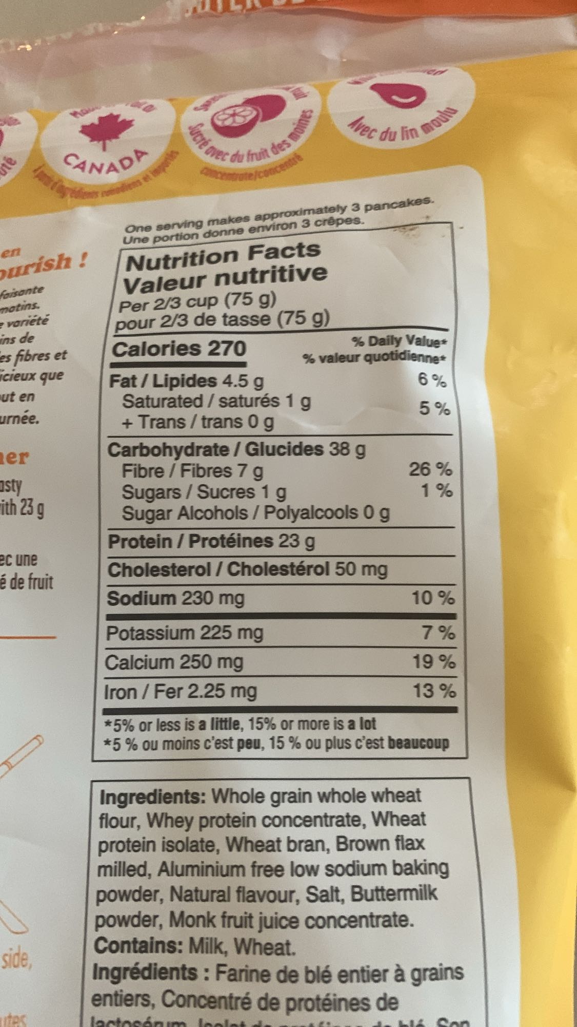 Mélange crêpes protéiné