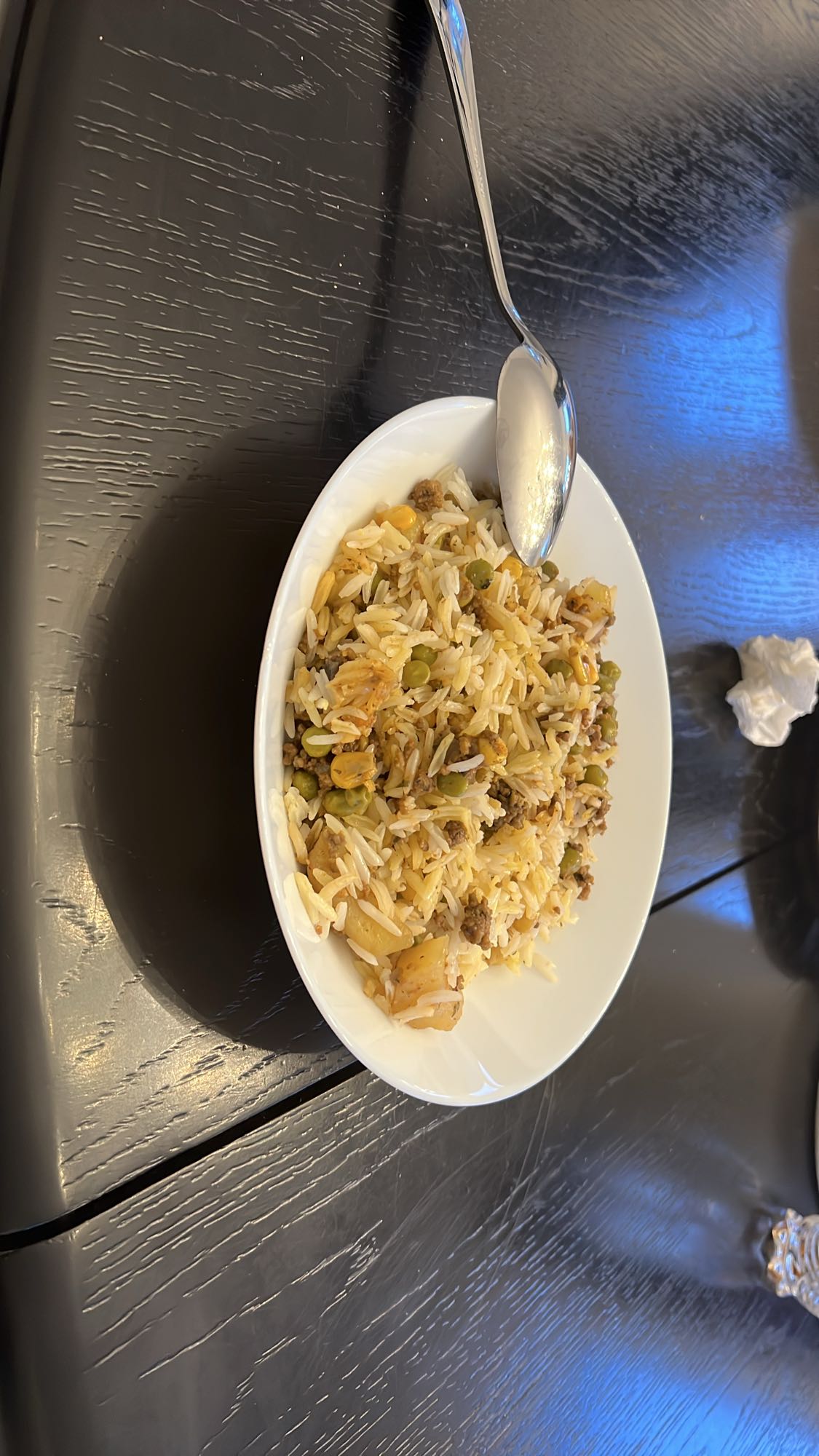 Ris med köttfärs och grönsaker